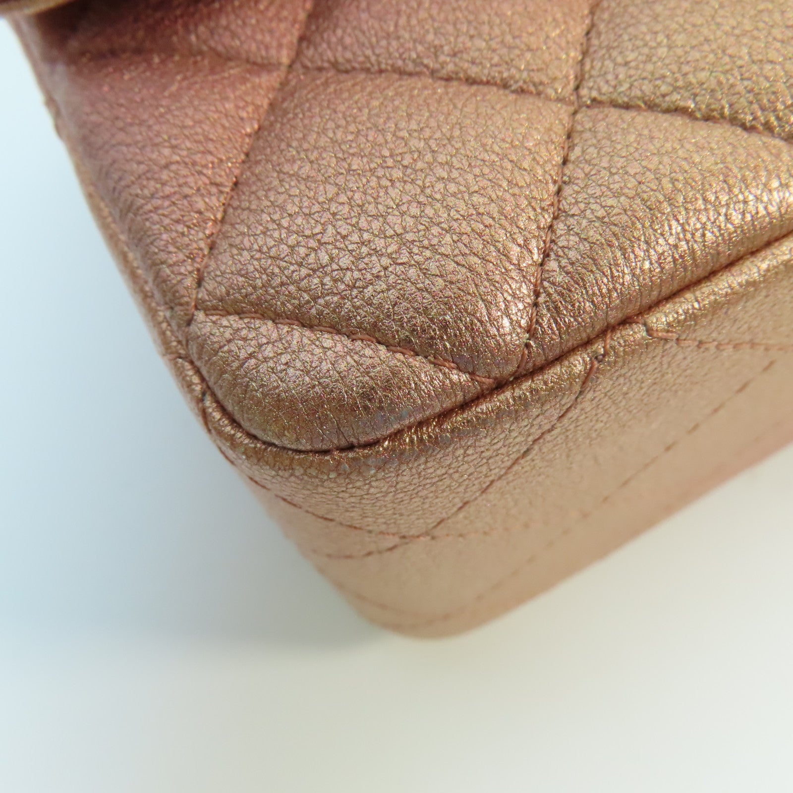 CHANEL 牛皮皮革Mini Classic 20金扣鏈帶肩背袋