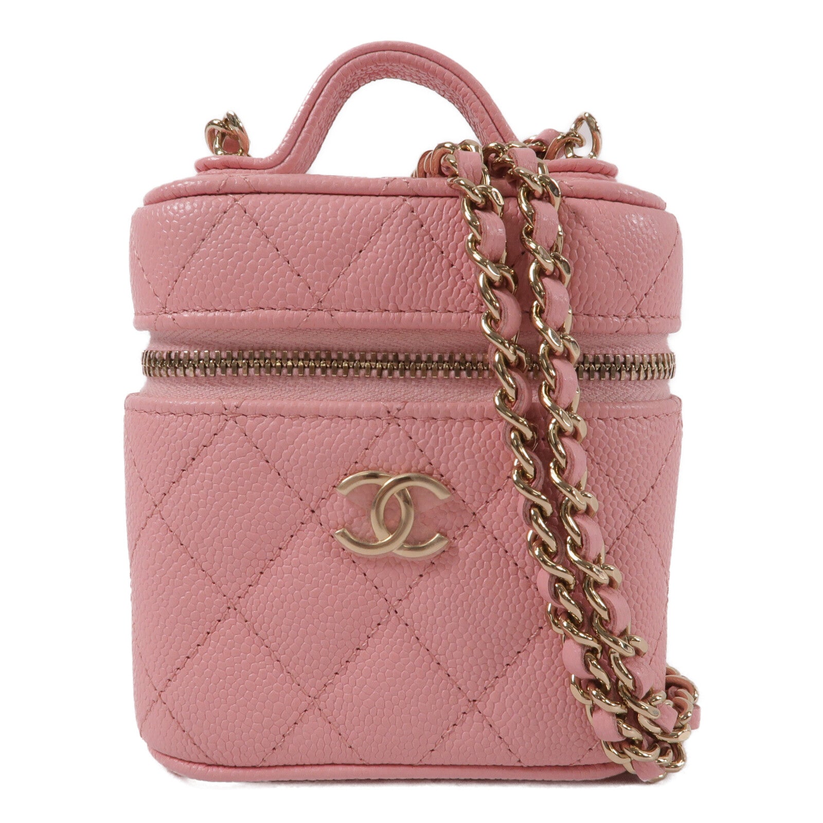 CHANEL 牛皮皮革Mini Vanity Case手挽肩背兩用袋