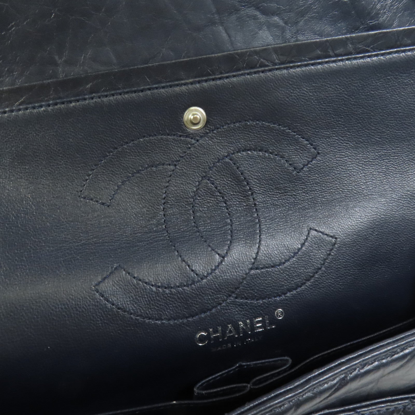 CHANEL 牛皮皮革2.55 Medium鏈帶肩背袋