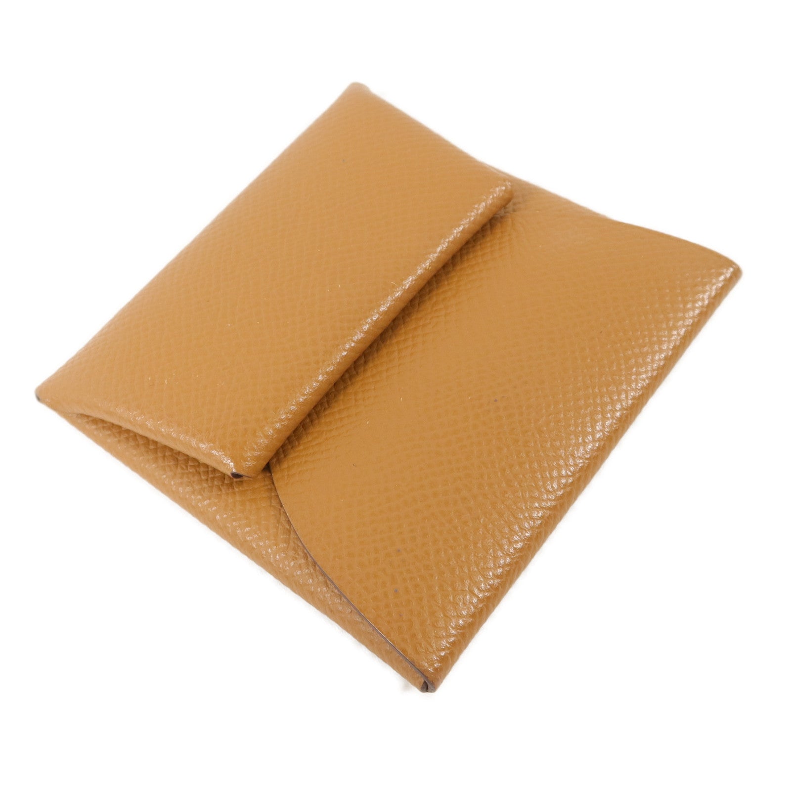 HERMES Epsom皮革Bastia零錢包Gold