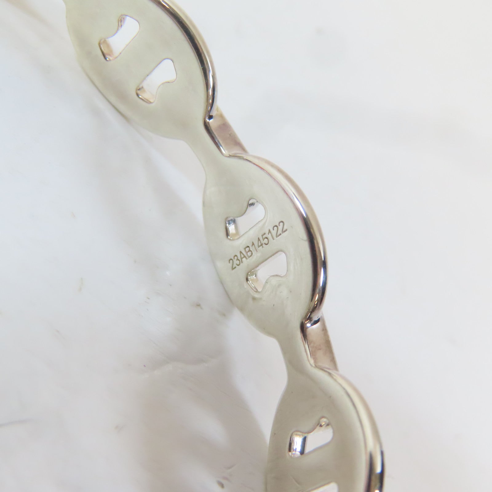 HERMES 925純銀Chaine D'Ancre Enchainee Bracelet手鐲#17cm
