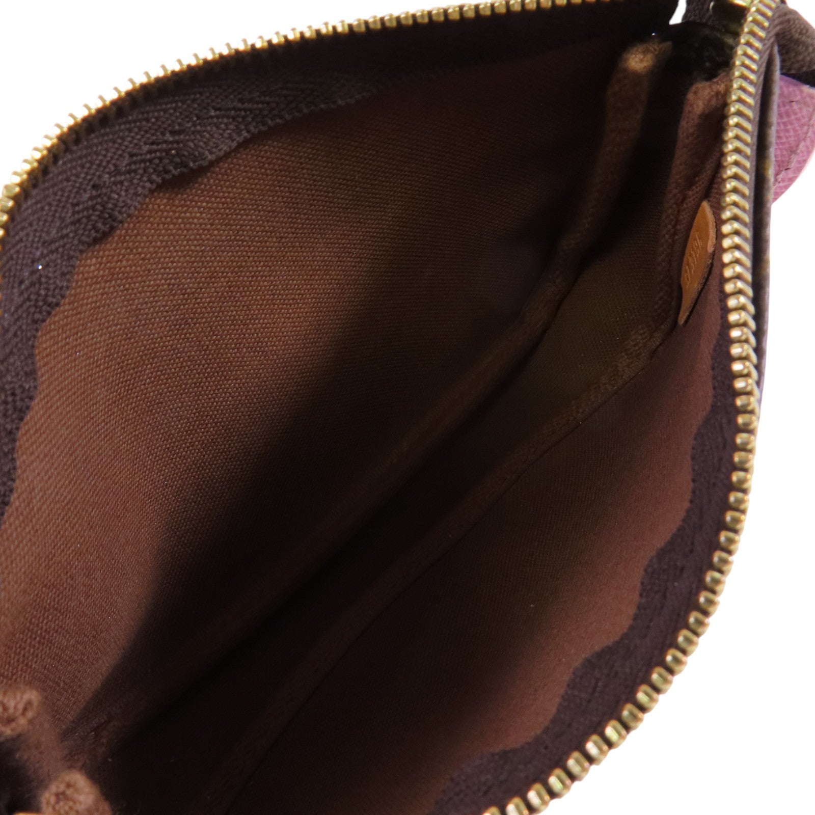 LOUIS VUITTON Monogram Mini Pochette金扣鏈帶手拿包