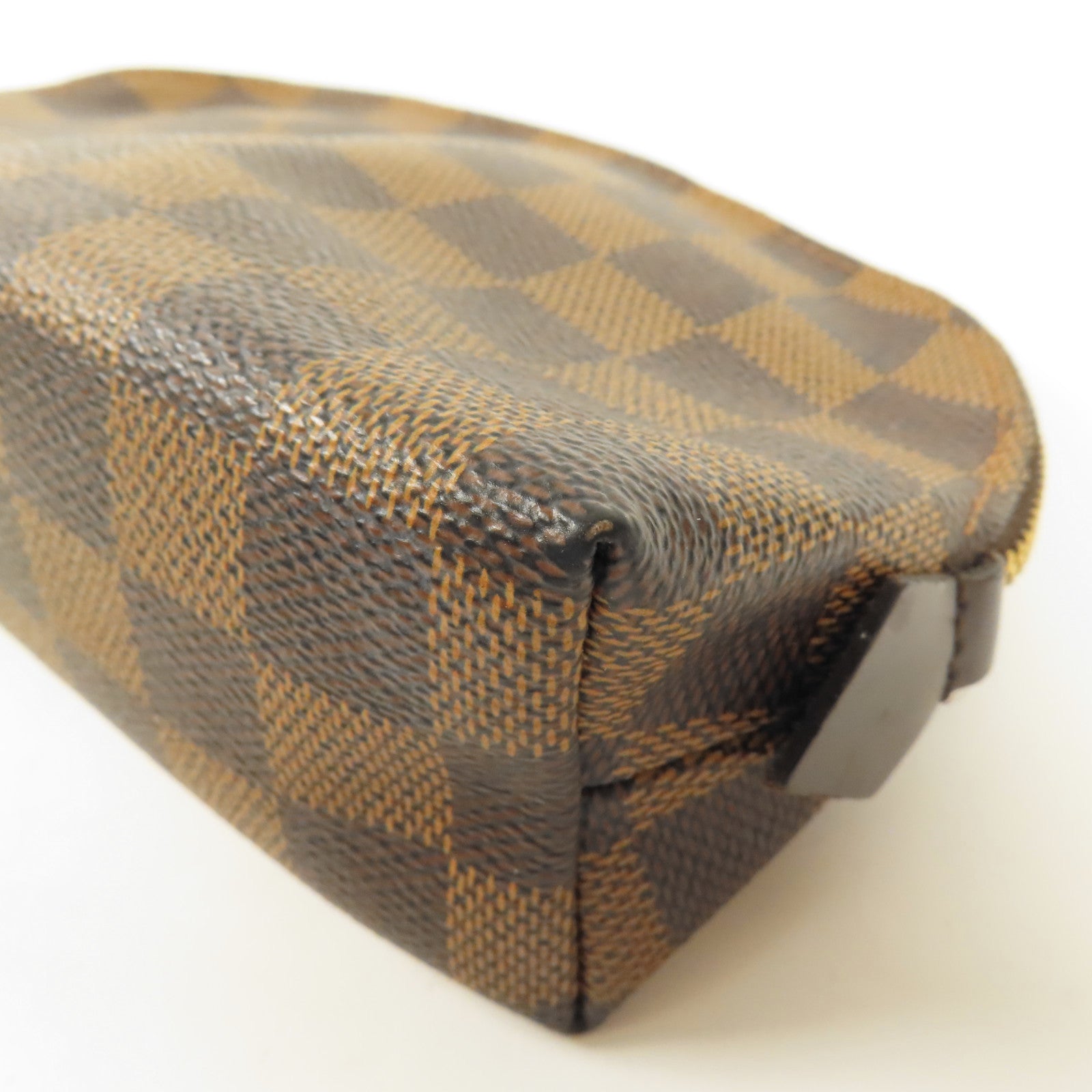 LOUIS VUITTON Damier Make Up Bag PM金扣化妝袋
