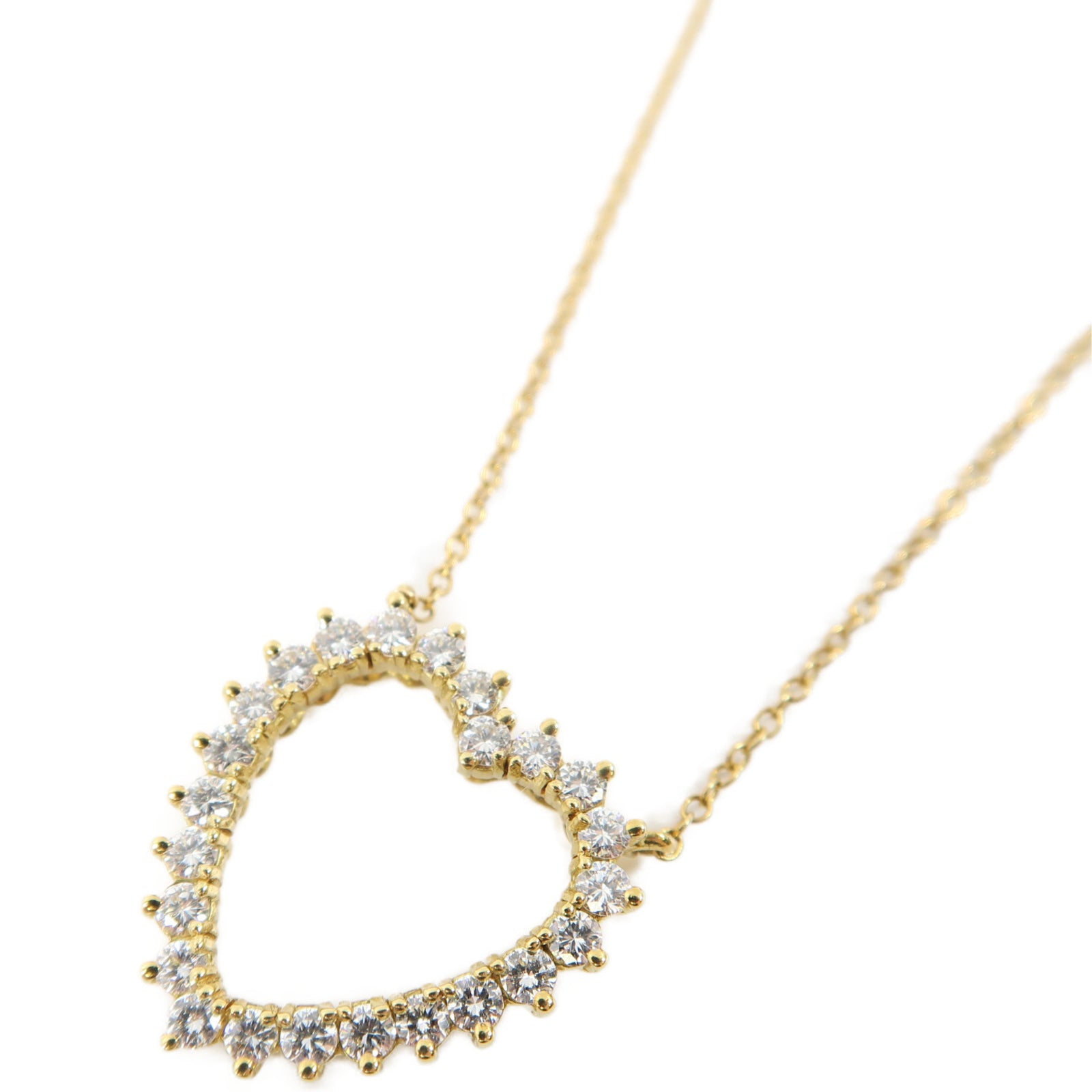 TIFFANY＆CO 18K黃金Sentimental Heart Diamond Necklace鑽石項鍊