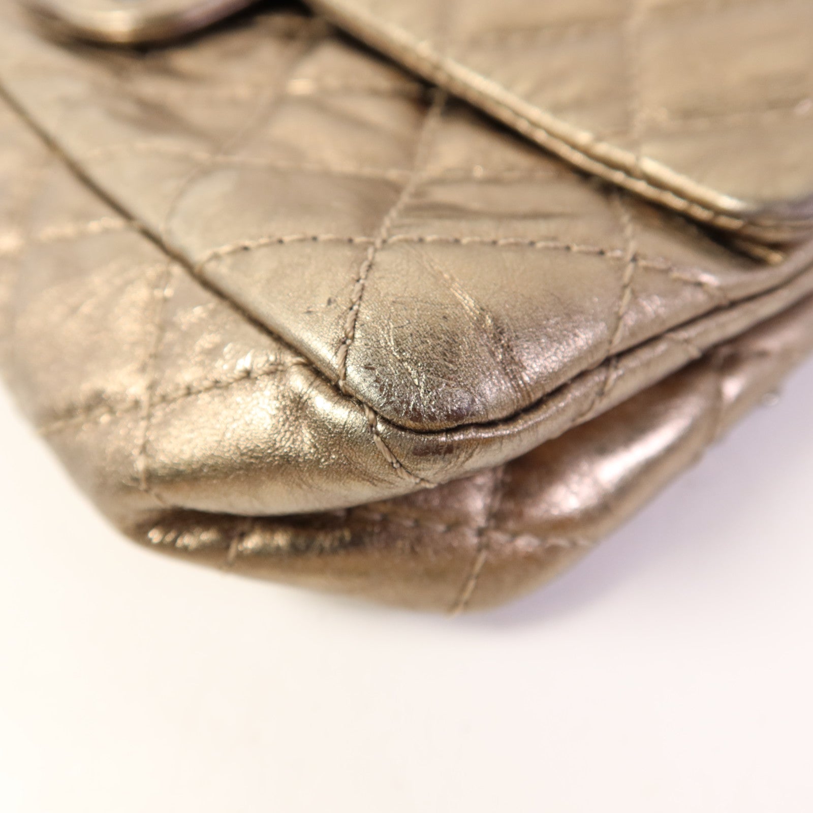 CHANEL 牛皮皮革2.55銀扣鏈帶肩背袋