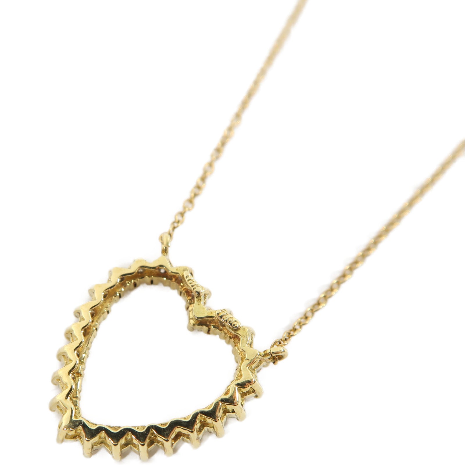 TIFFANY＆CO 18K黃金Sentimental Heart Diamond Necklace鑽石項鍊