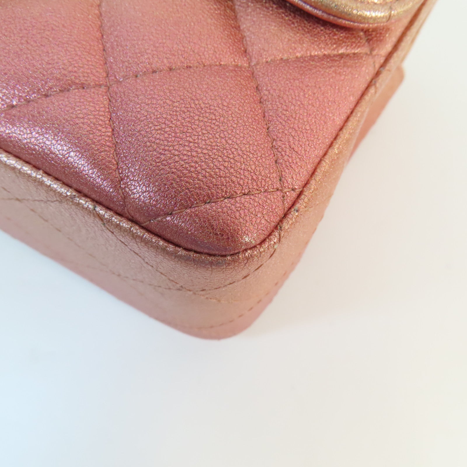 CHANEL 牛皮皮革Mini Classic 20金扣鏈帶肩背袋