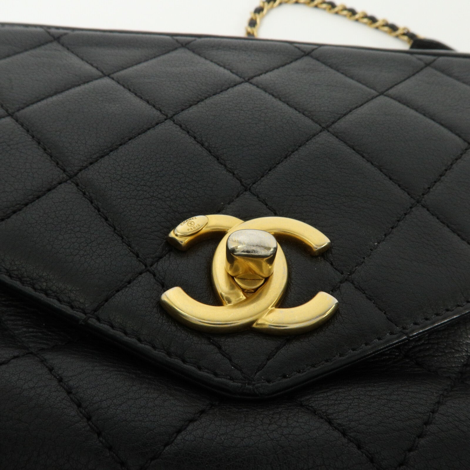 CHANEL 羊皮皮革Chain Shoulder With Handle鏈帶手挽肩背兩用袋