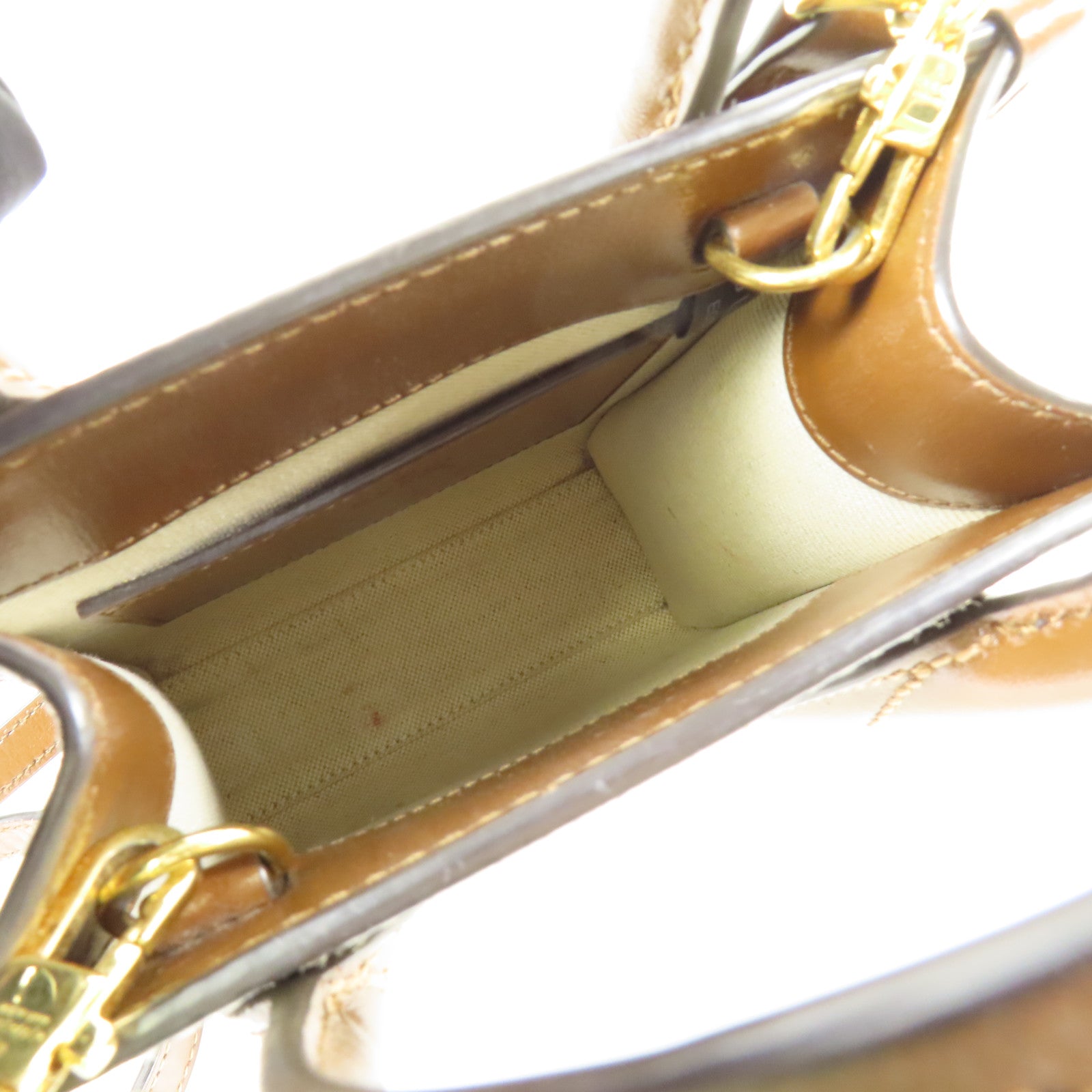 GUCCI GG GHW Retro 2Way Shoulder Bag Handbag Coated Canvas Brown