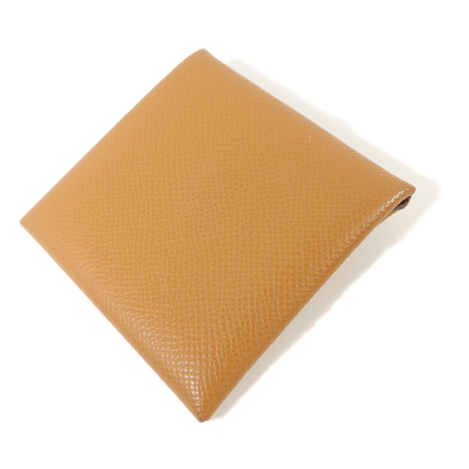 HERMES Epsom皮革Bastia零錢包Gold
