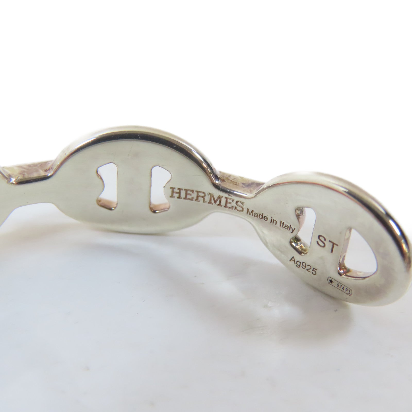 HERMES 925純銀Chaine D'Ancre Enchainee Bracelet手鐲#17cm