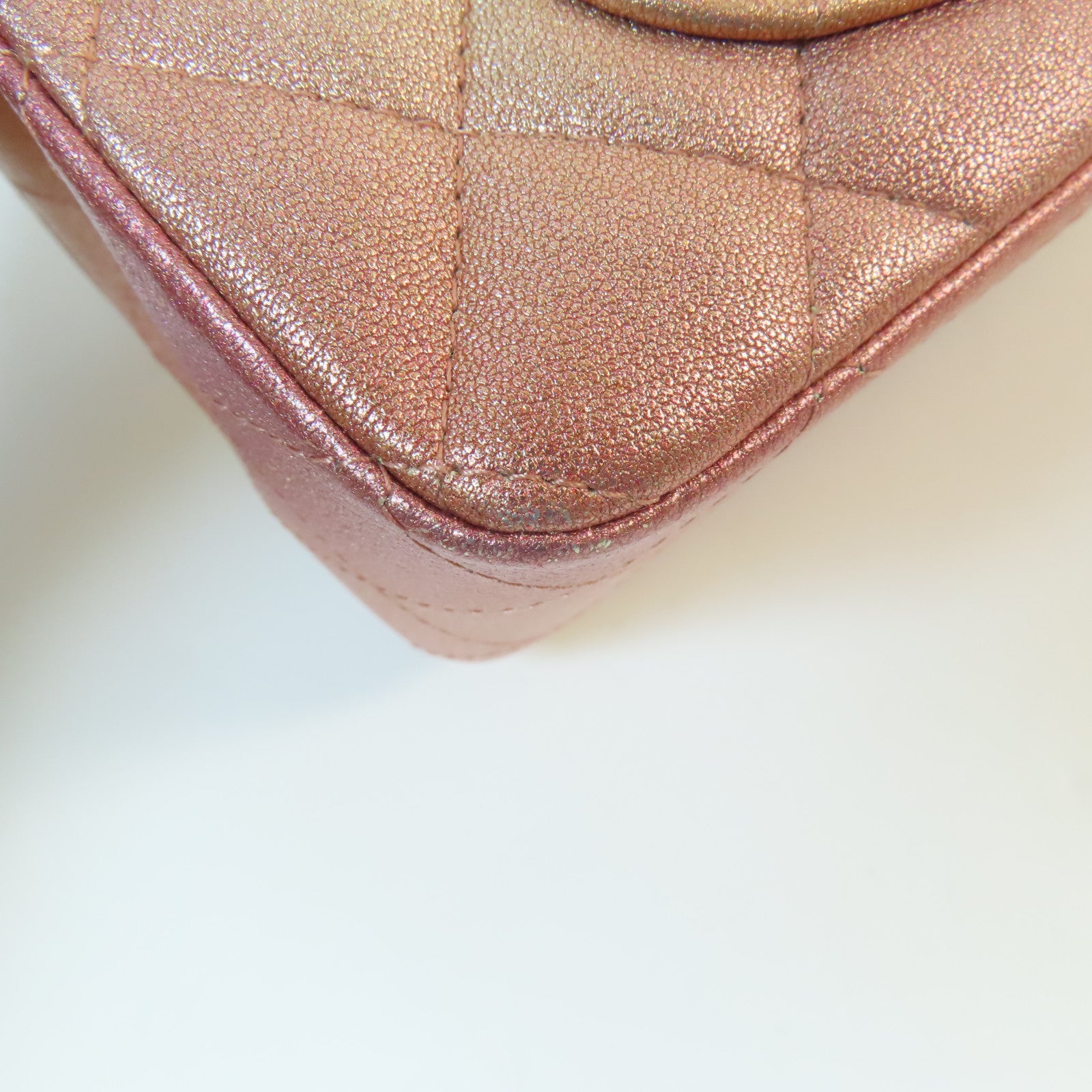 CHANEL 牛皮皮革Mini Classic 20金扣鏈帶肩背袋