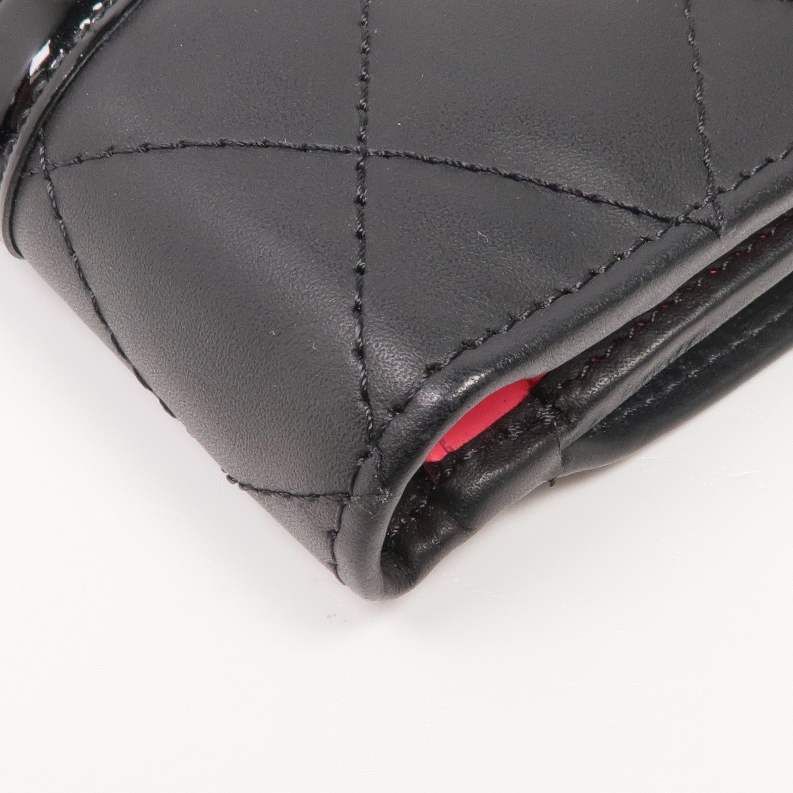 CHANEL 牛皮皮革Cambon Wallet銀扣錢包