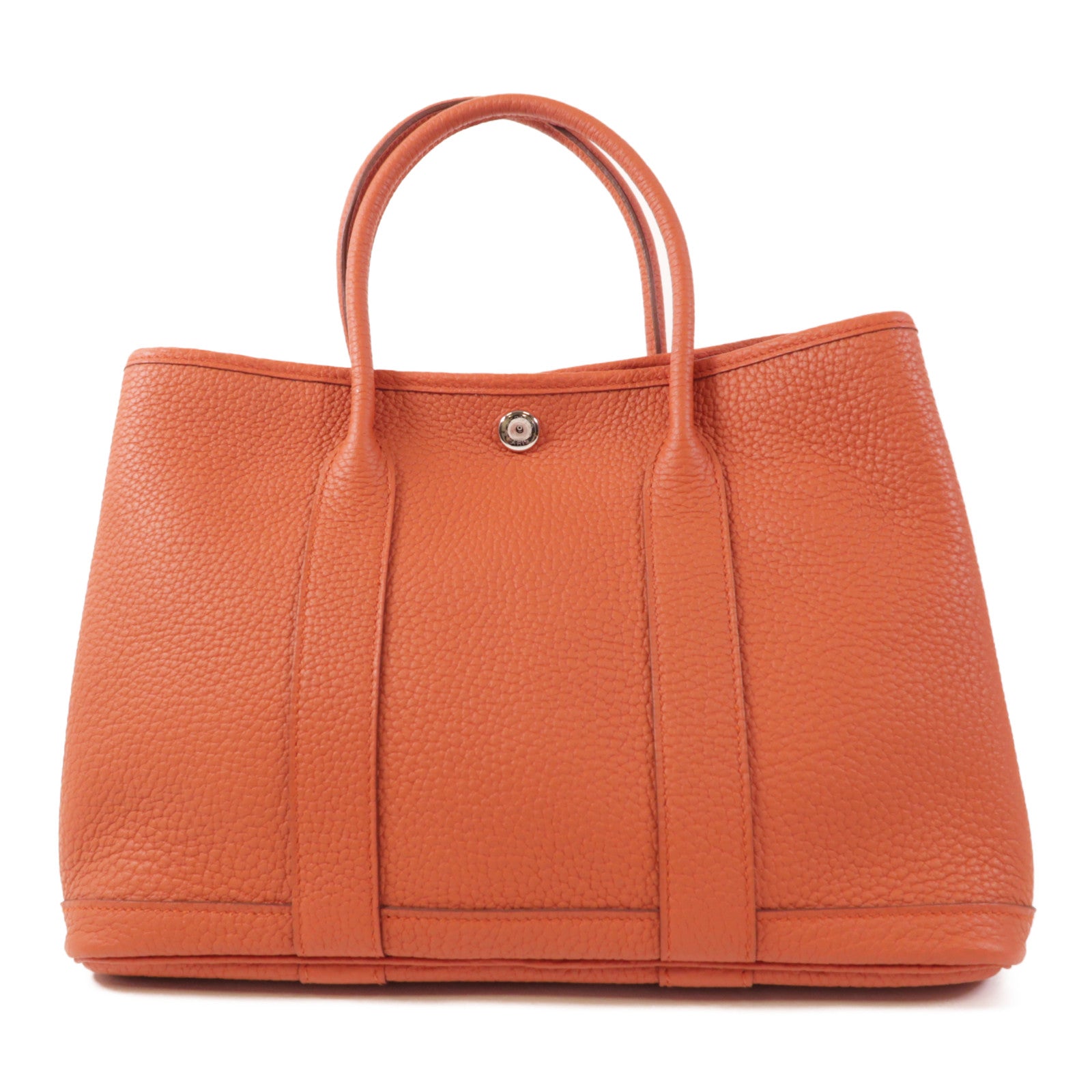 HERMES PHW Garden Party TPM Tote Bag Negonda Leather 9M Sanguine