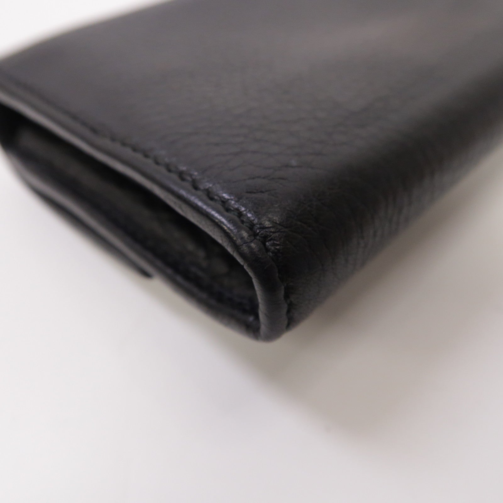 GUCCI 【激減優惠】竹製/牛皮皮革Long Wallet金扣長錢包黑色