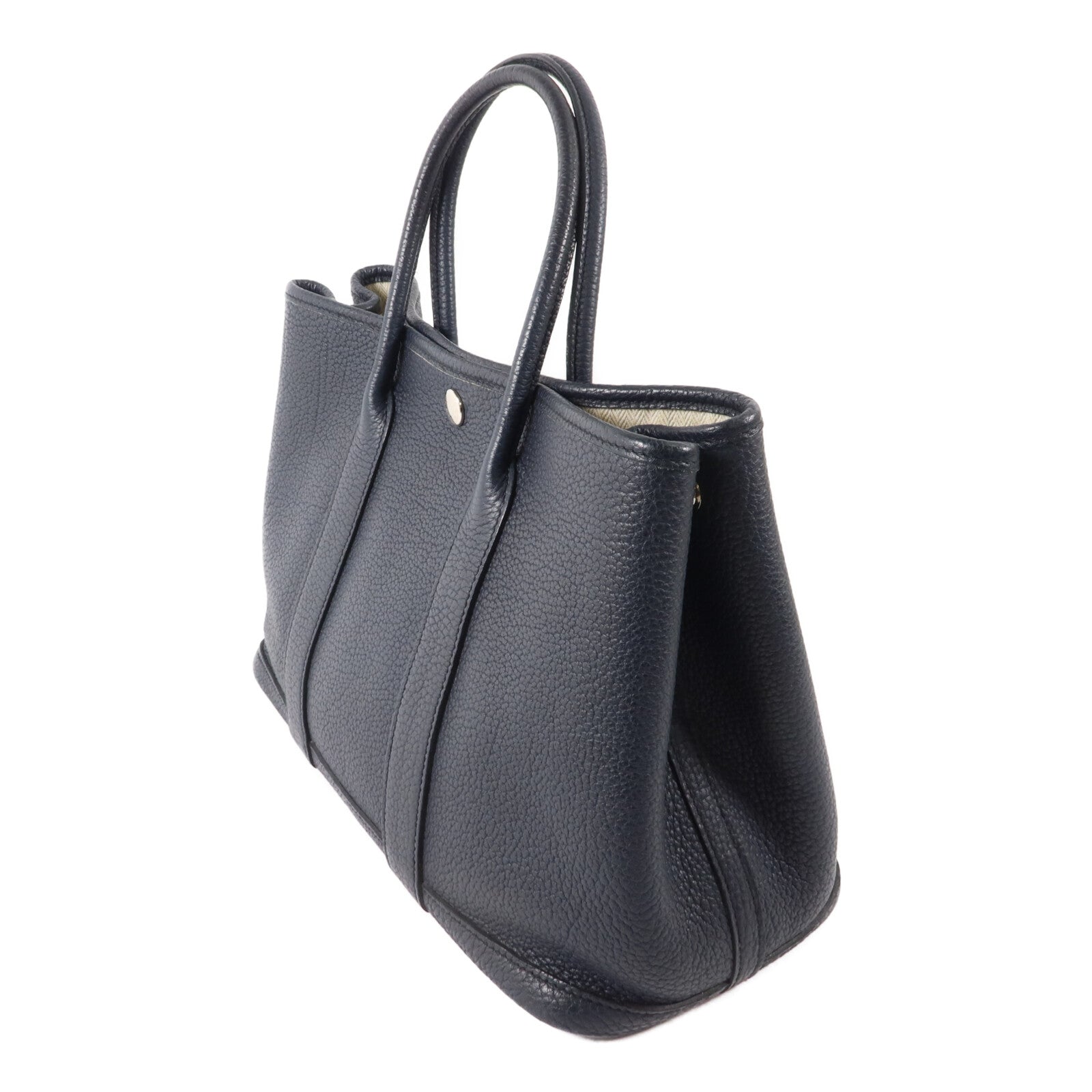 HERMES Negonda皮革Garden Party TPM手挽袋Blue Nuit