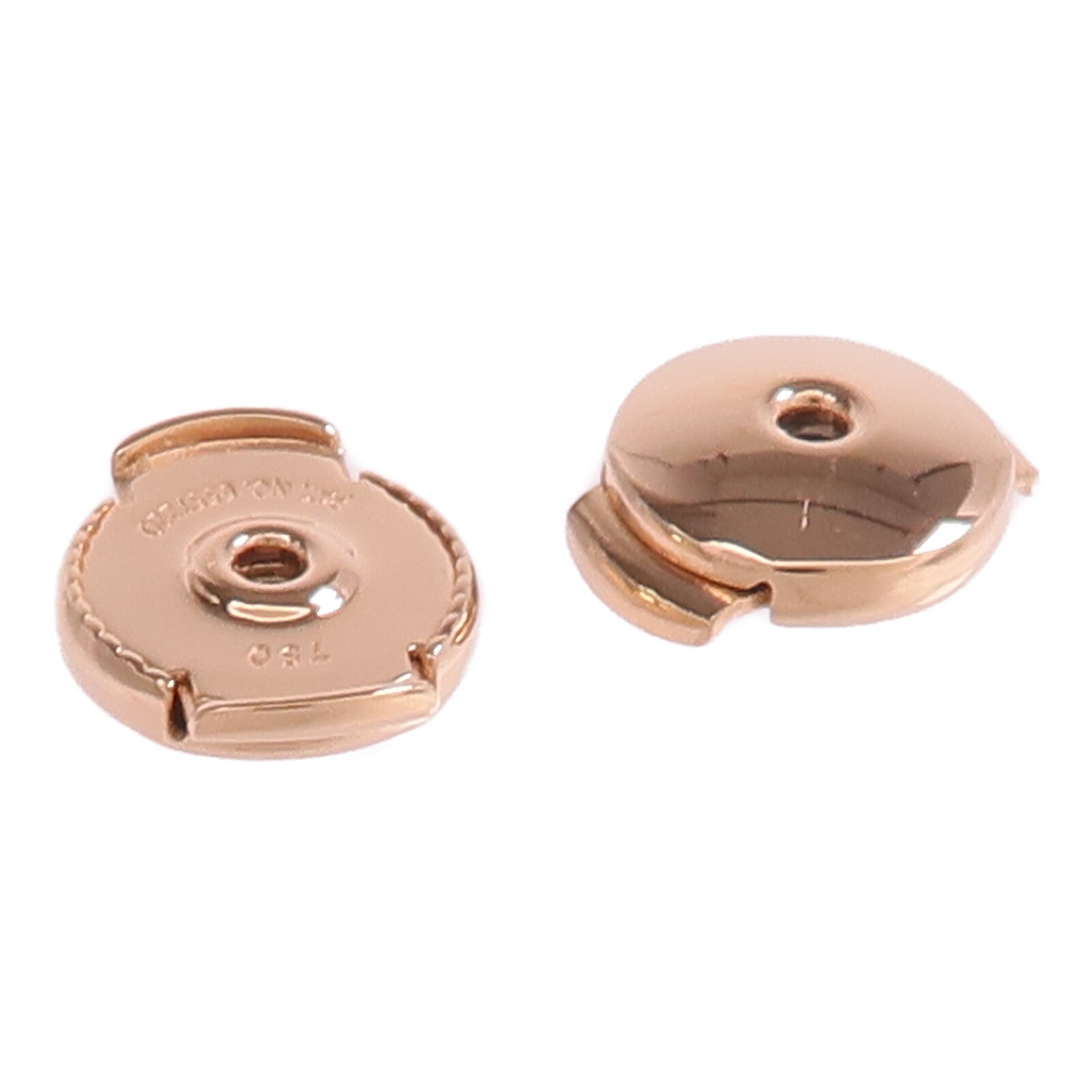 HERMES 18K玫瑰金/陶瓷Chaine d'ancre Verso Earrings耳環