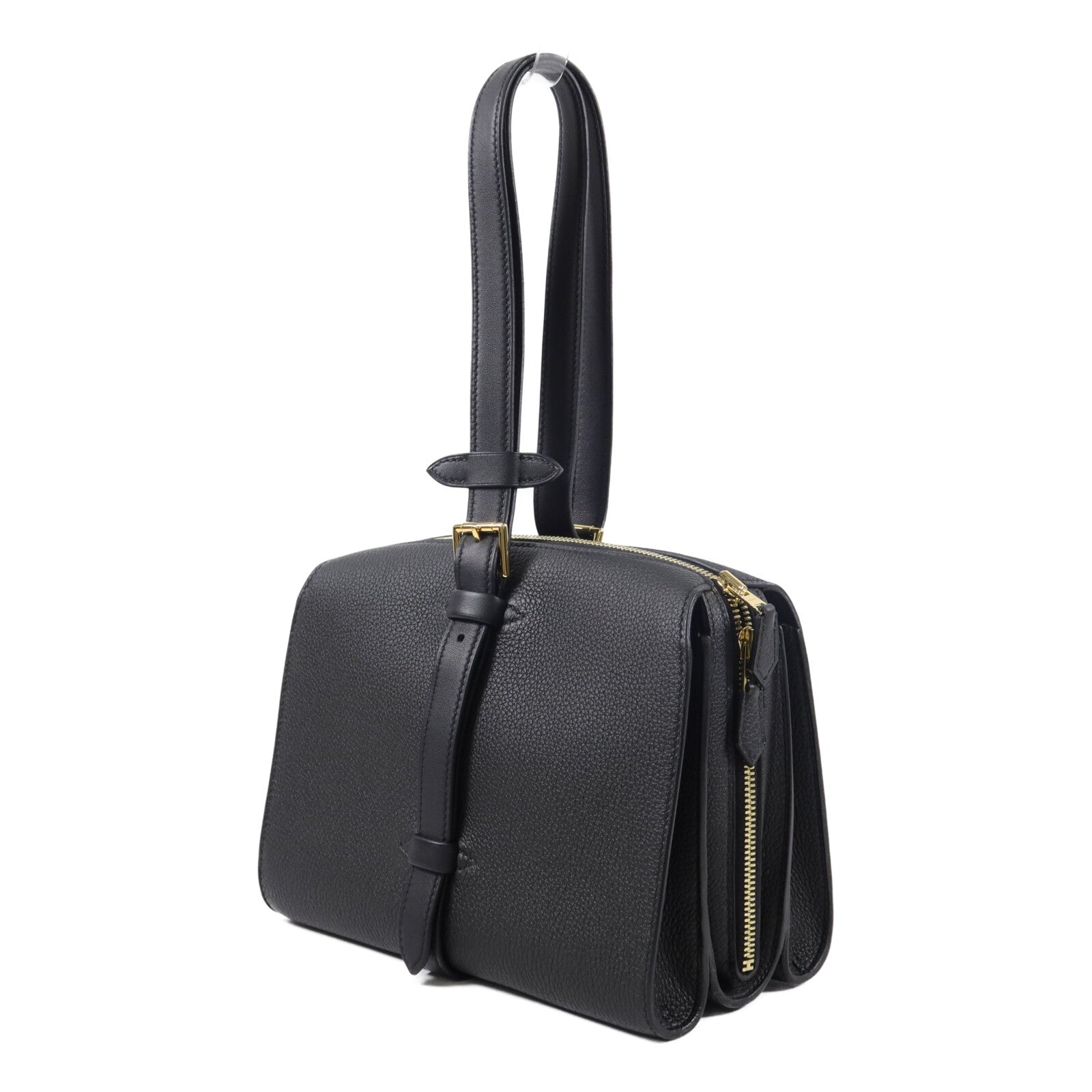 HERMES Togo/Swift皮革Simone手挽袋Noir