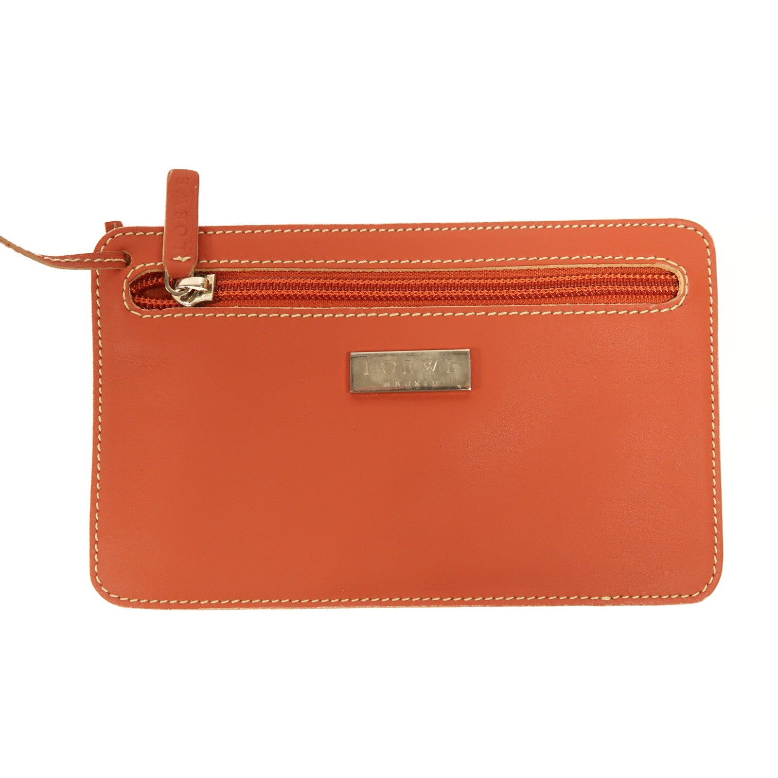 LOEWE 牛皮皮革Hand Bag銀扣手挽袋