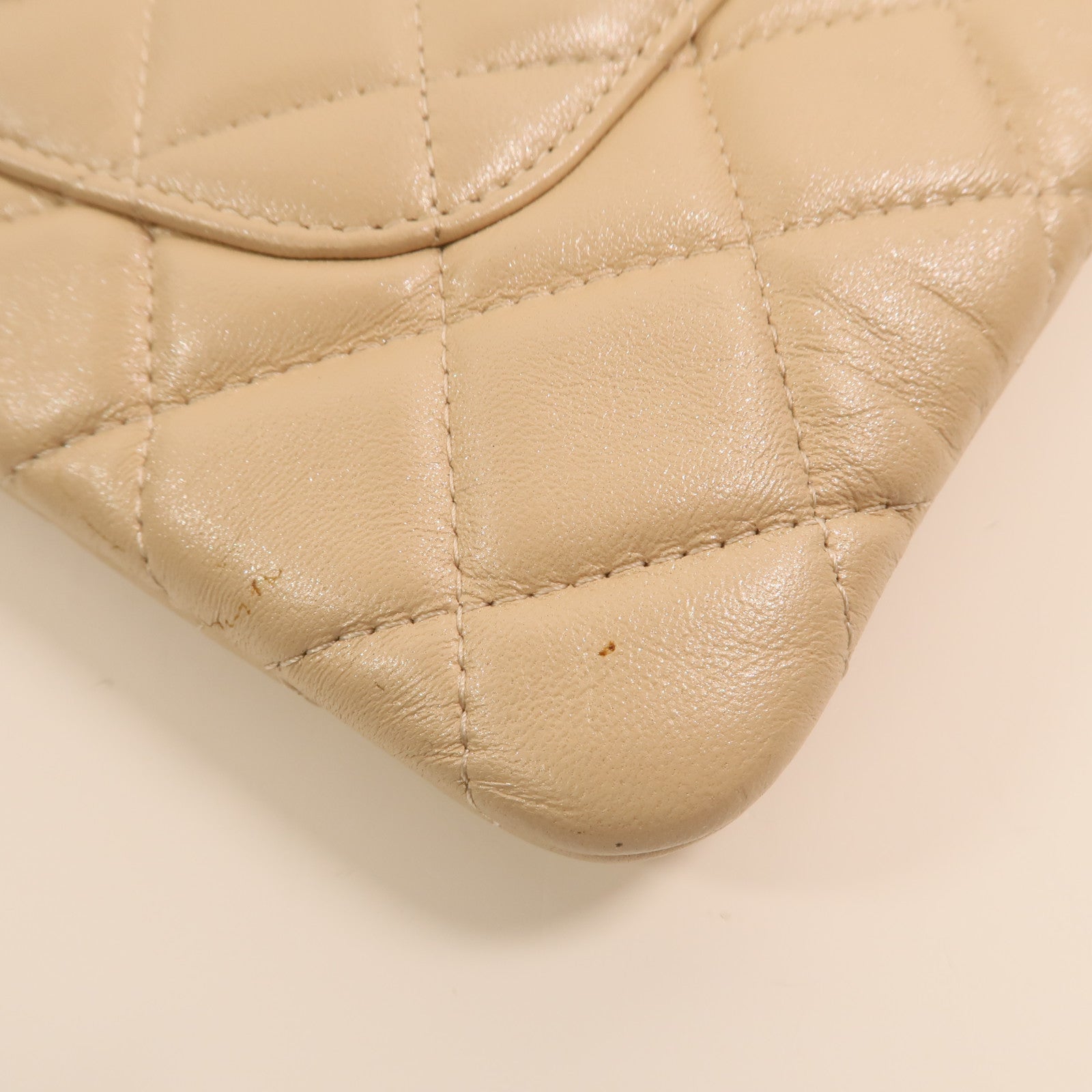 CHANEL 羊皮皮革Drawstring Double Zip Crossbody Bag金扣鏈帶肩背袋