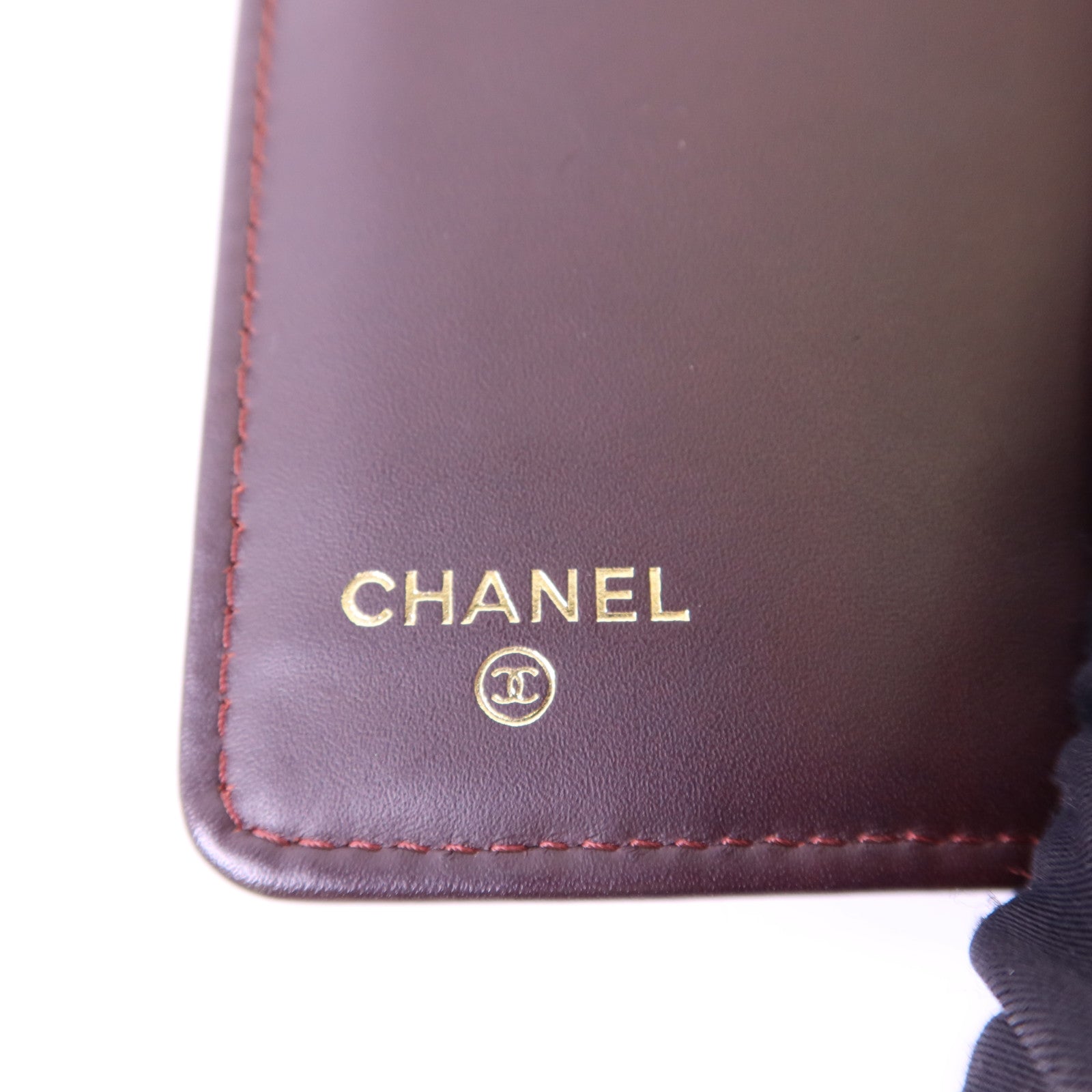 CHANEL 牛皮皮革Bifold Long Wallet金扣長錢包
