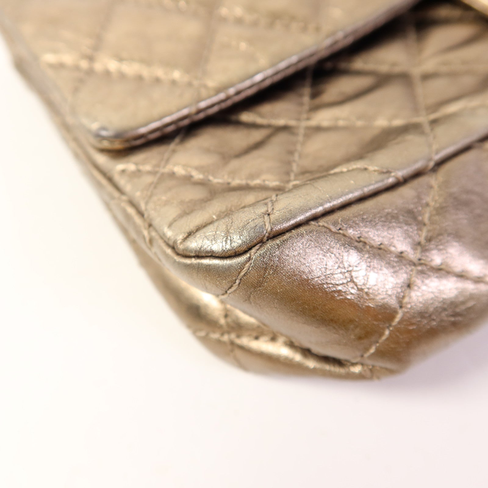 CHANEL 牛皮皮革2.55銀扣鏈帶肩背袋