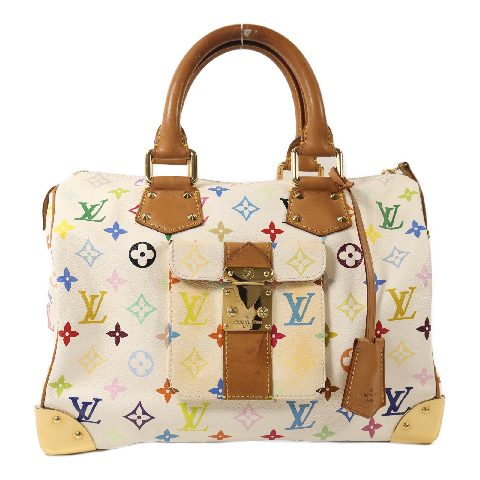 LOUIS VUITTON Monogram Multicolore Speedy 30金扣手挽袋