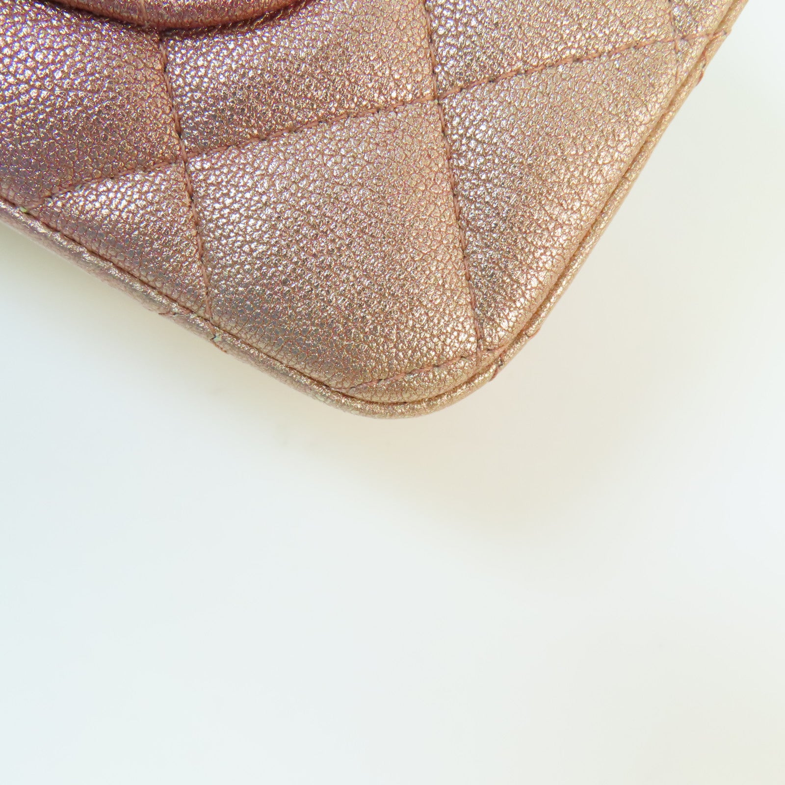 CHANEL 牛皮皮革Mini Classic 20金扣鏈帶肩背袋