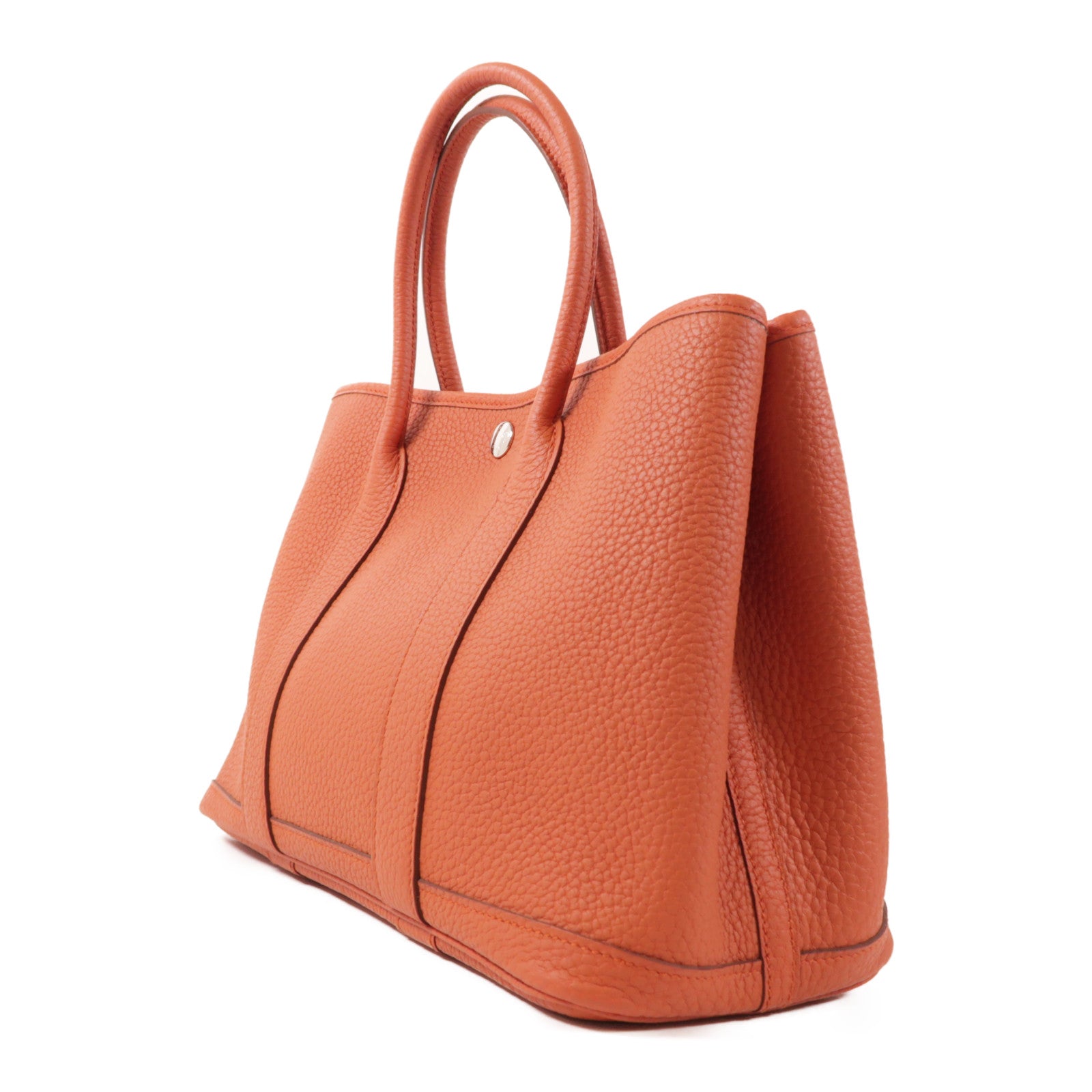 HERMES PHW Garden Party TPM Tote Bag Negonda Leather 9M Sanguine