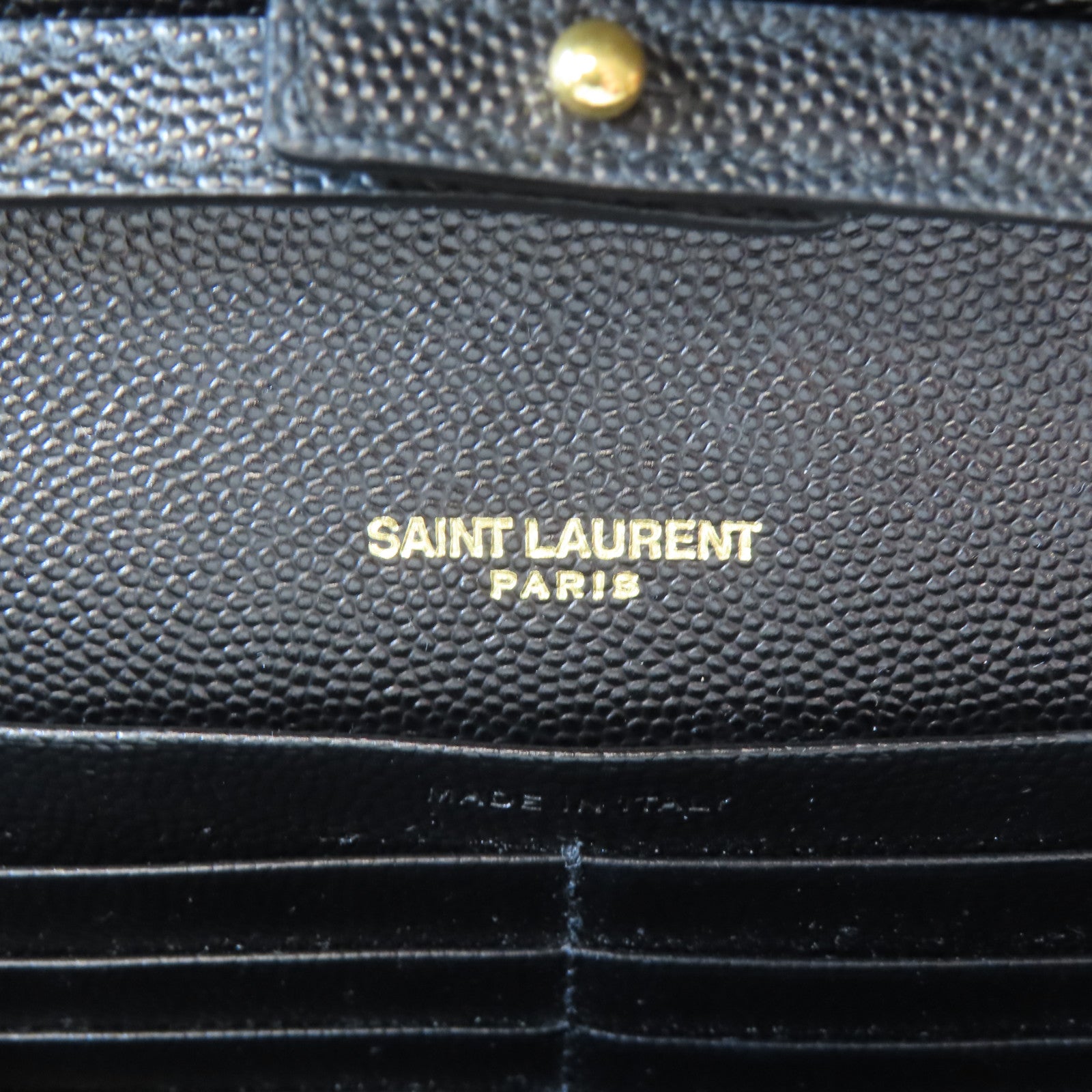 SAINT LAURENT 牛皮皮革Chain Shoulder Bag金扣鏈帶肩背袋黑色