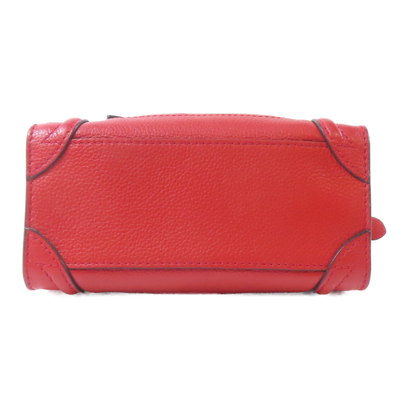 CELINE 牛皮皮革Luggage金扣手挽肩背兩用袋紅色