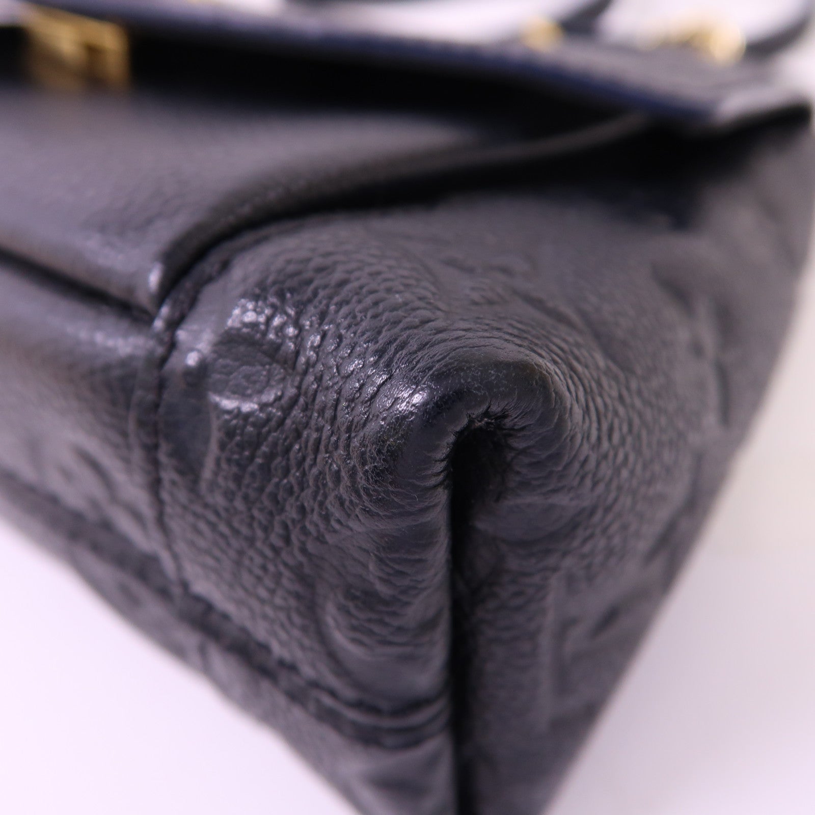 LOUIS VUITTON Monogram Empreinte Blanche BB金扣手挽肩背兩用袋