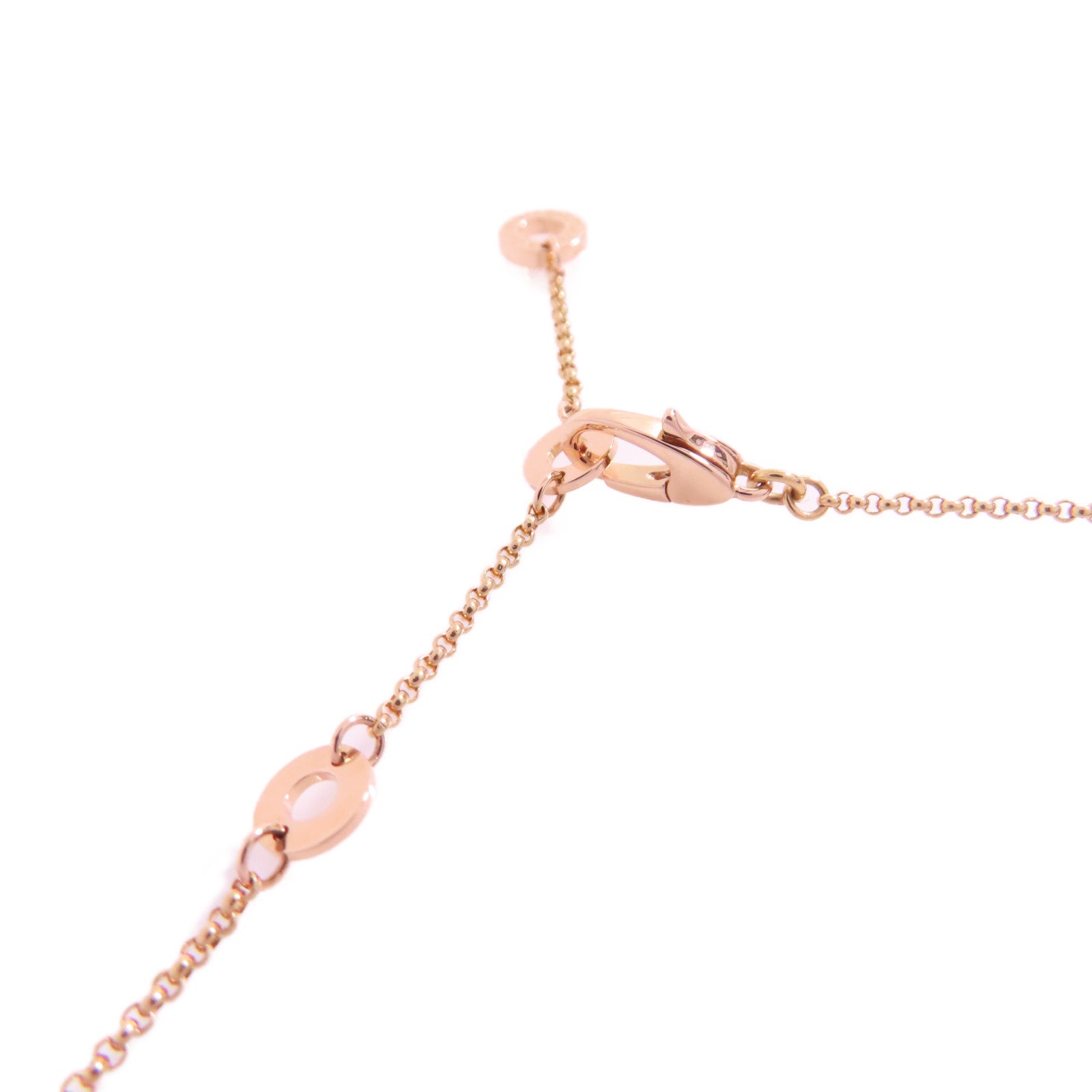 BVLGARI 18K玫瑰金/鑽石B.Zero1 Diamond Necklace金扣項鏈