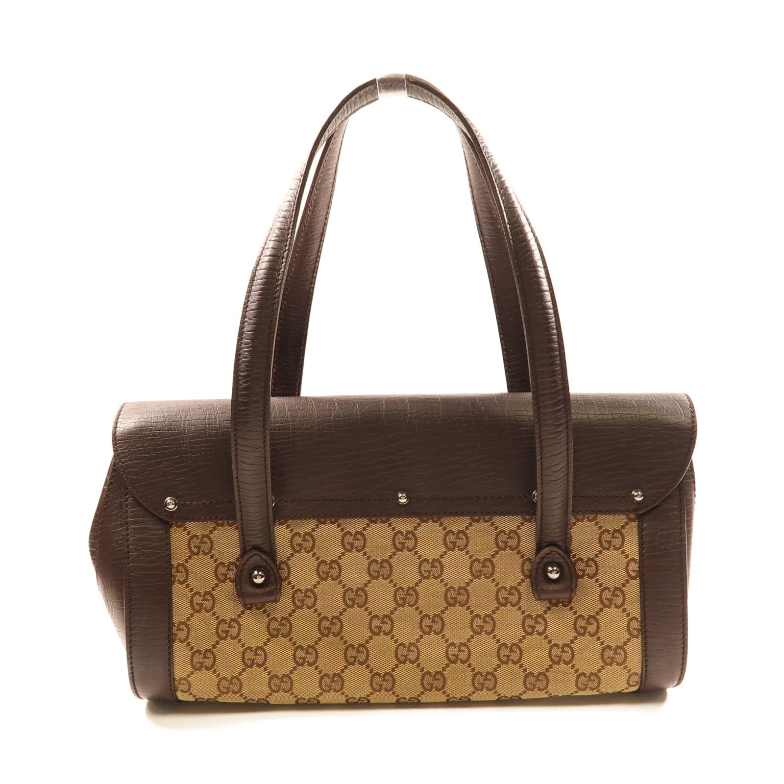 GUCCI 塗層帆布Hand Bag銀扣手挽袋