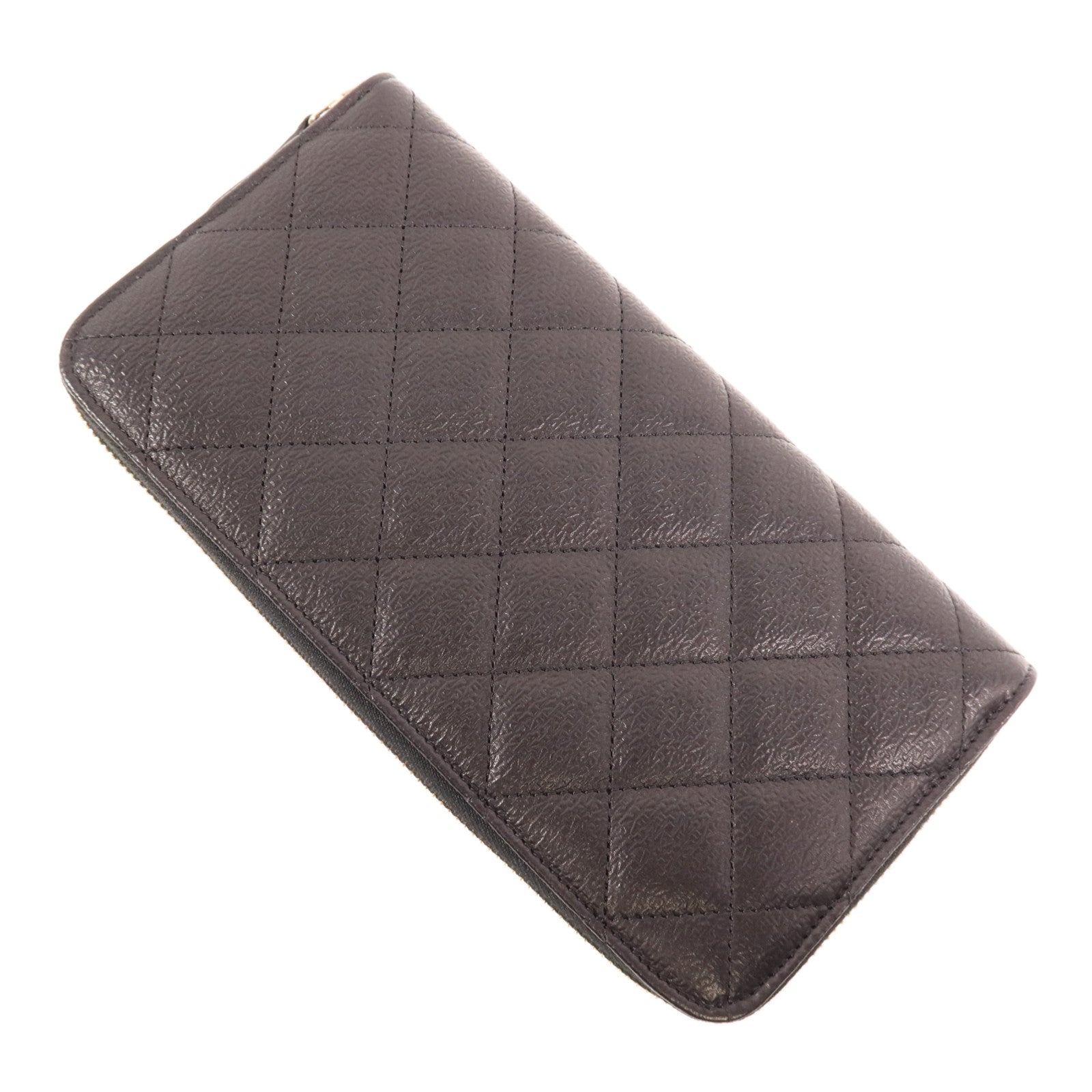 CHANEL 牛皮皮革Long Wallet金扣長錢包