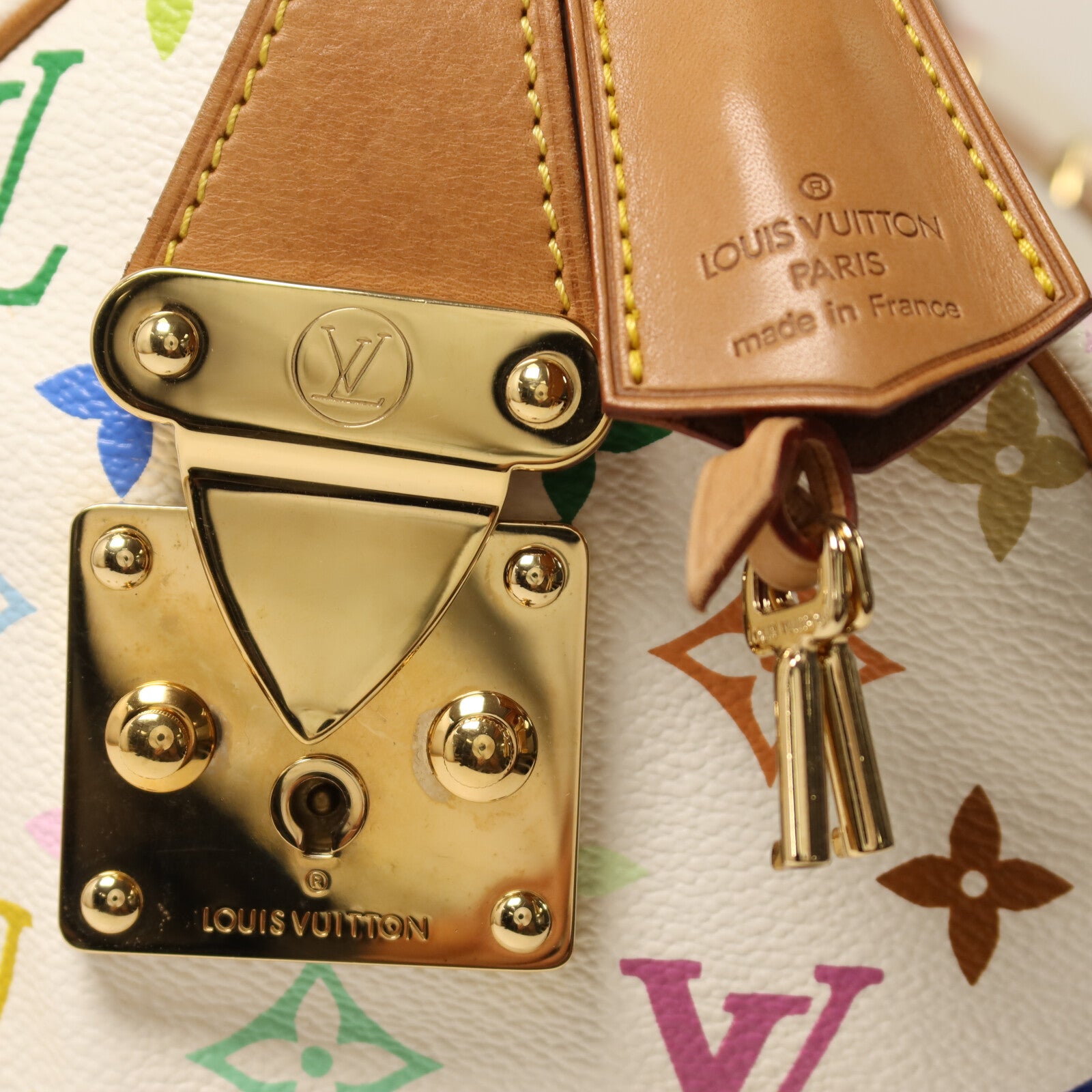 LOUIS VUITTON Monogram Multicolore Speedy 30金扣手挽袋