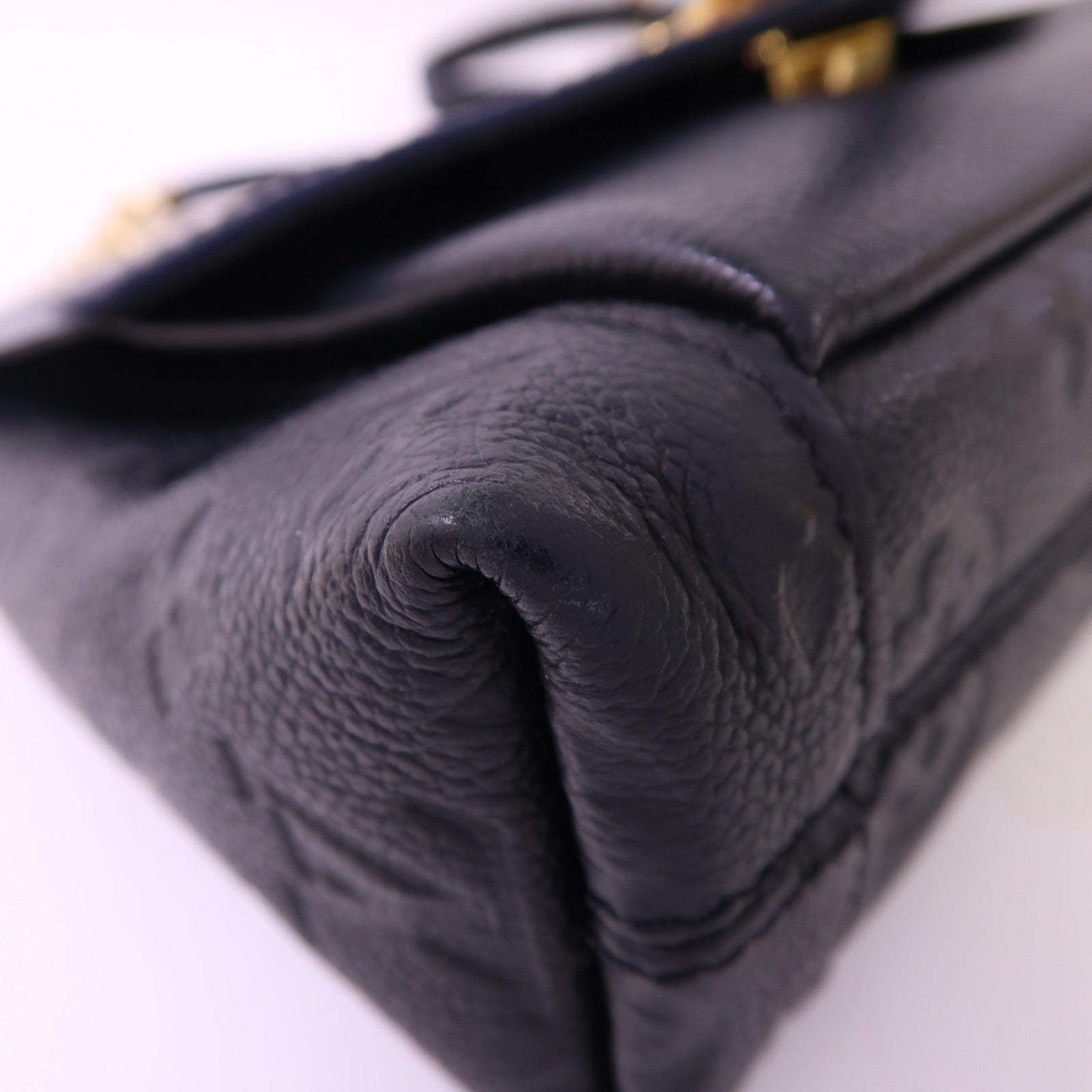 LOUIS VUITTON Monogram Empreinte Blanche BB金扣手挽肩背兩用袋