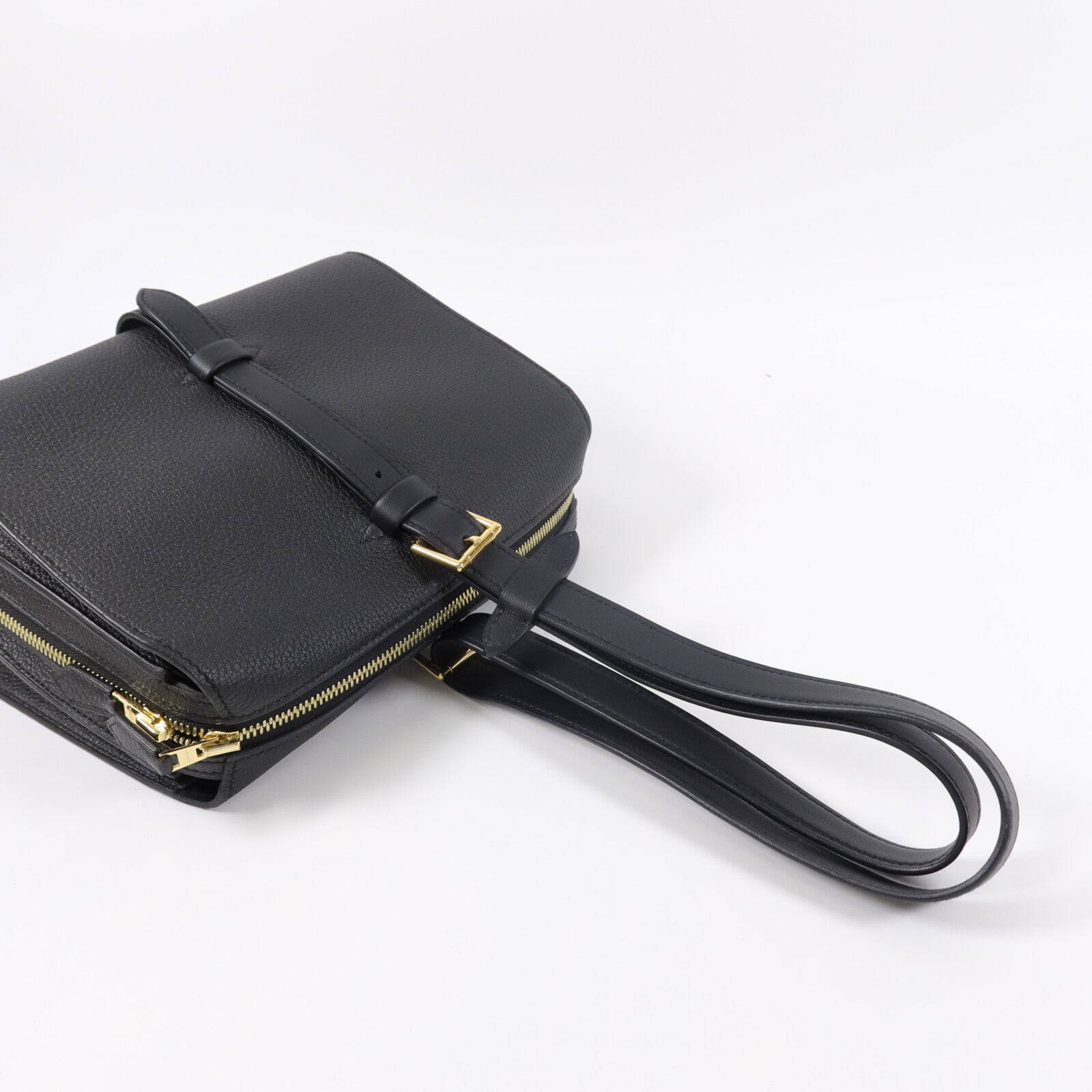 HERMES Togo/Swift皮革Simone手挽袋Noir