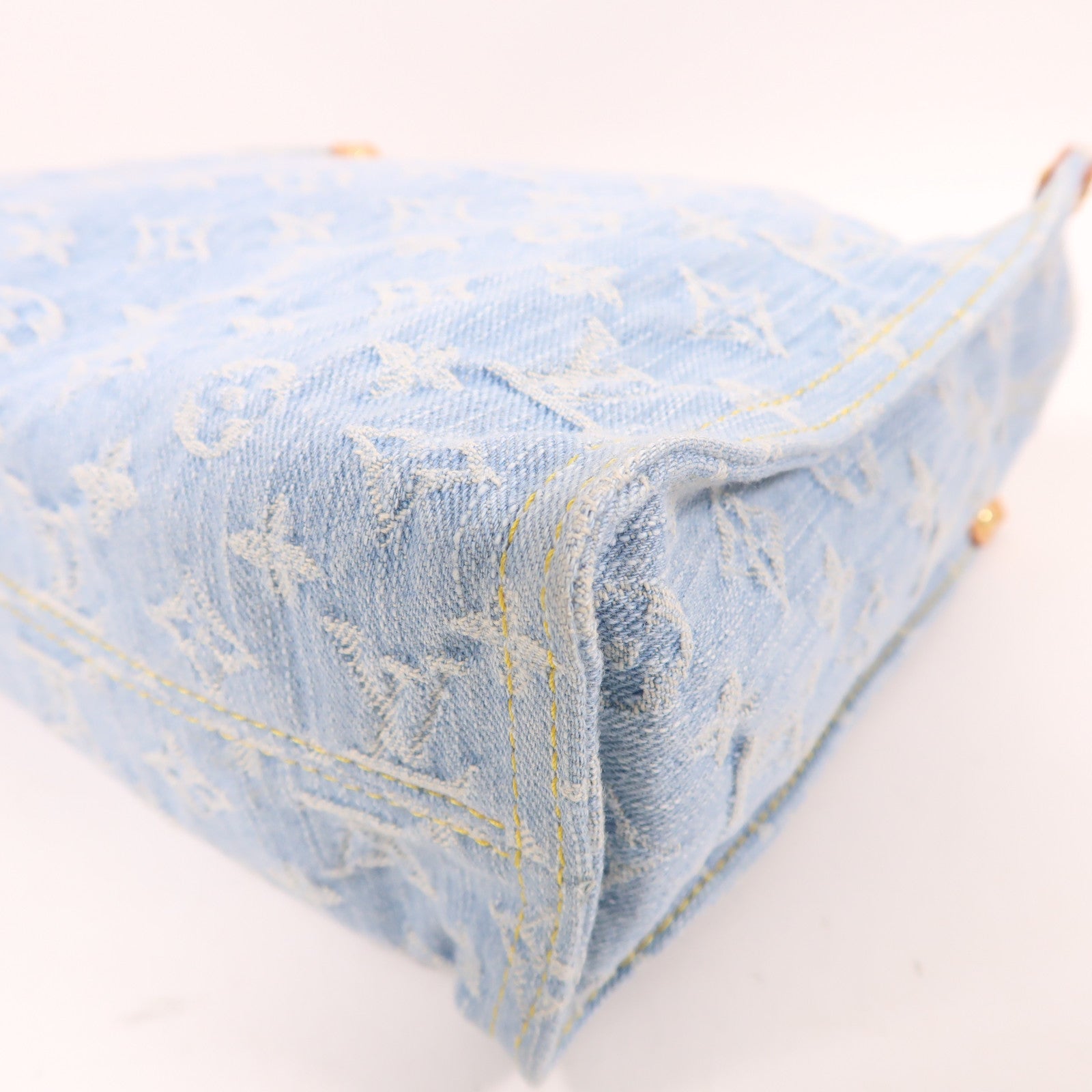 LOUIS VUITTON Monogram Denim Let Go PM金扣手挽肩背兩用袋