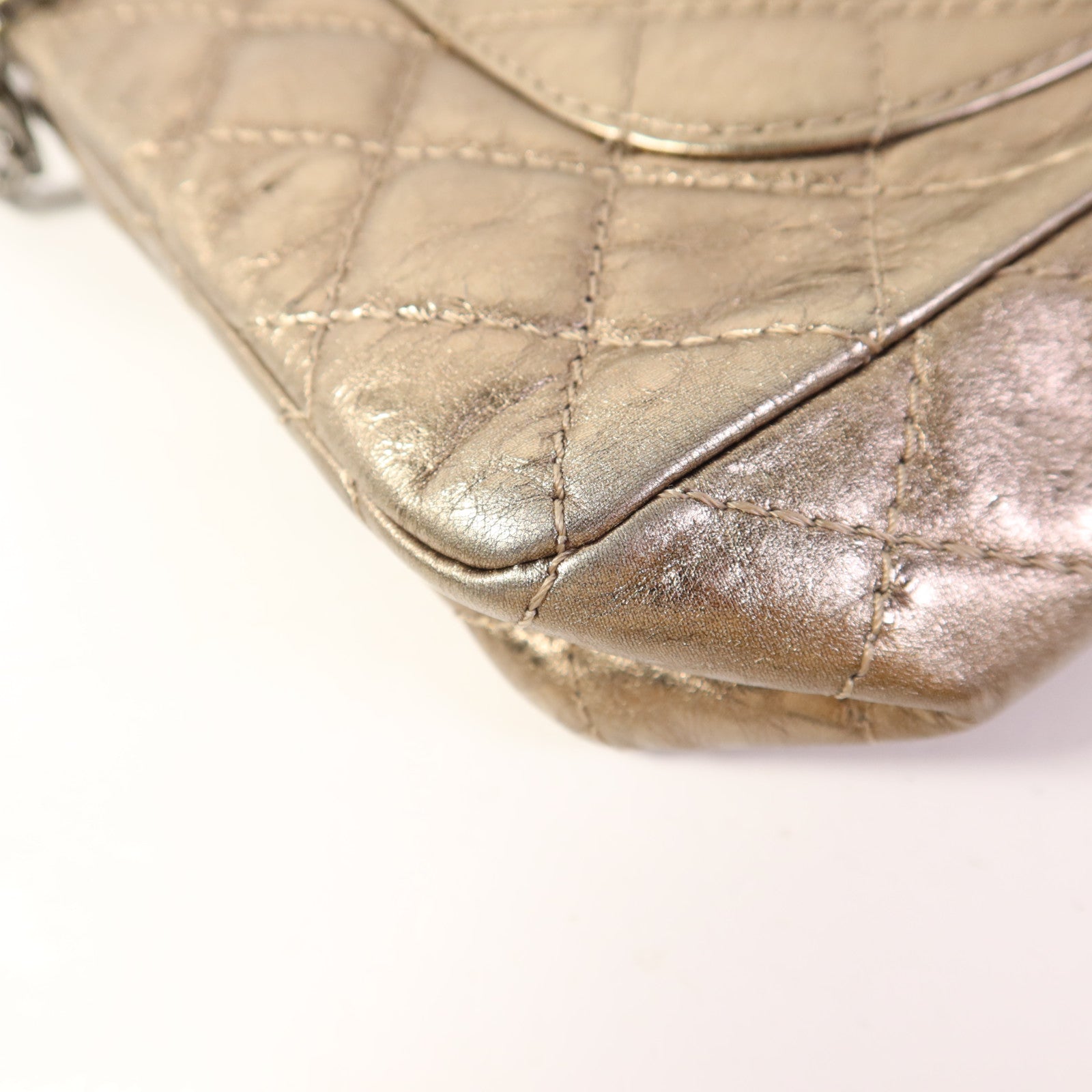 CHANEL 牛皮皮革2.55銀扣鏈帶肩背袋