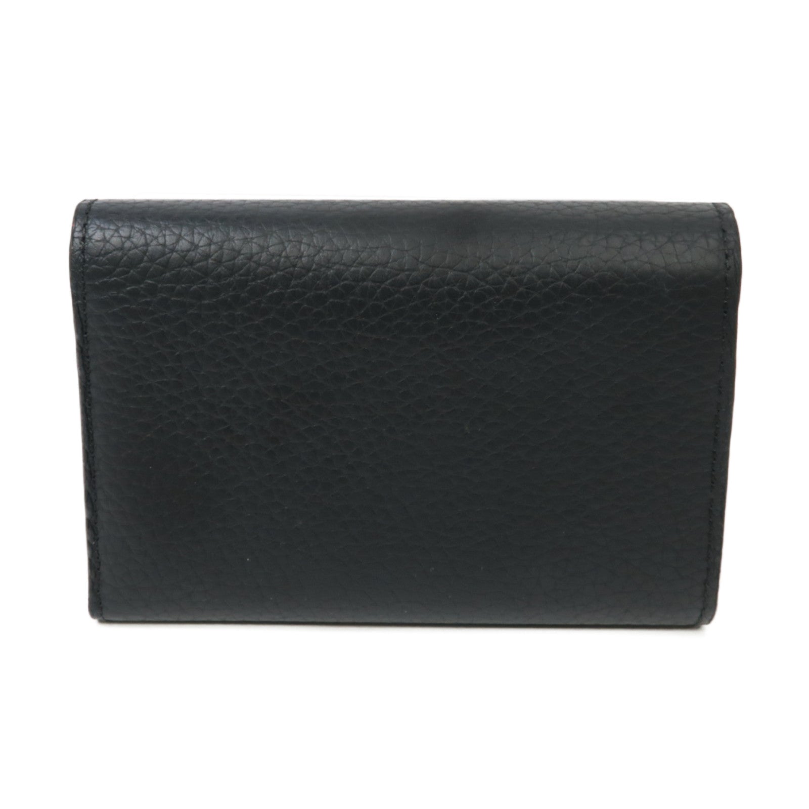 LOUIS VUITTON 【激減優惠】牛皮皮革Capucines Compact Wallet金扣錢包黒色