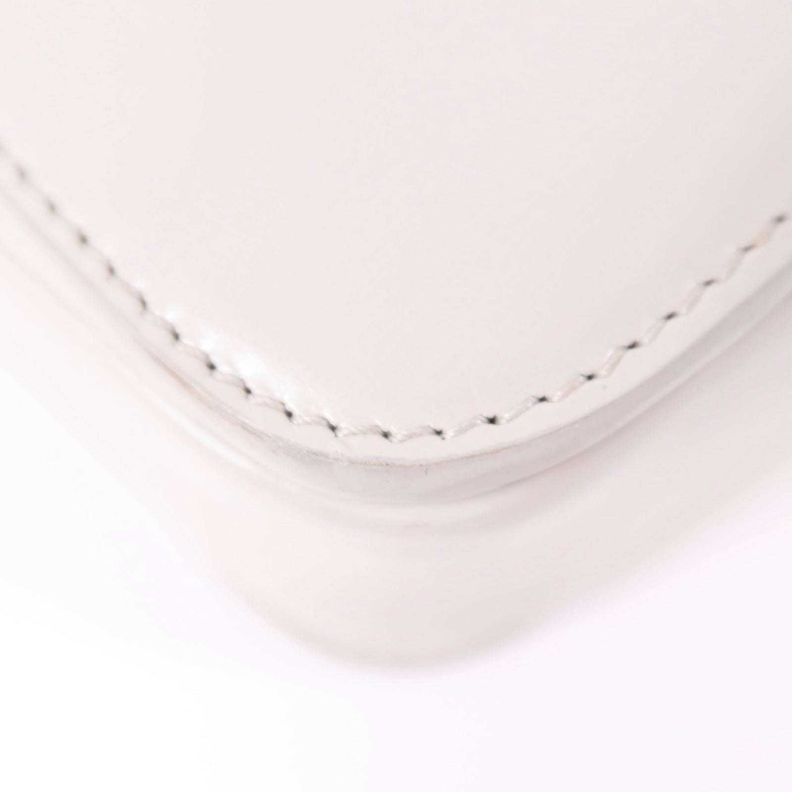 CELINE GHW Teen Triomphe Shoulder Bag Calfskin Leather Light Grey