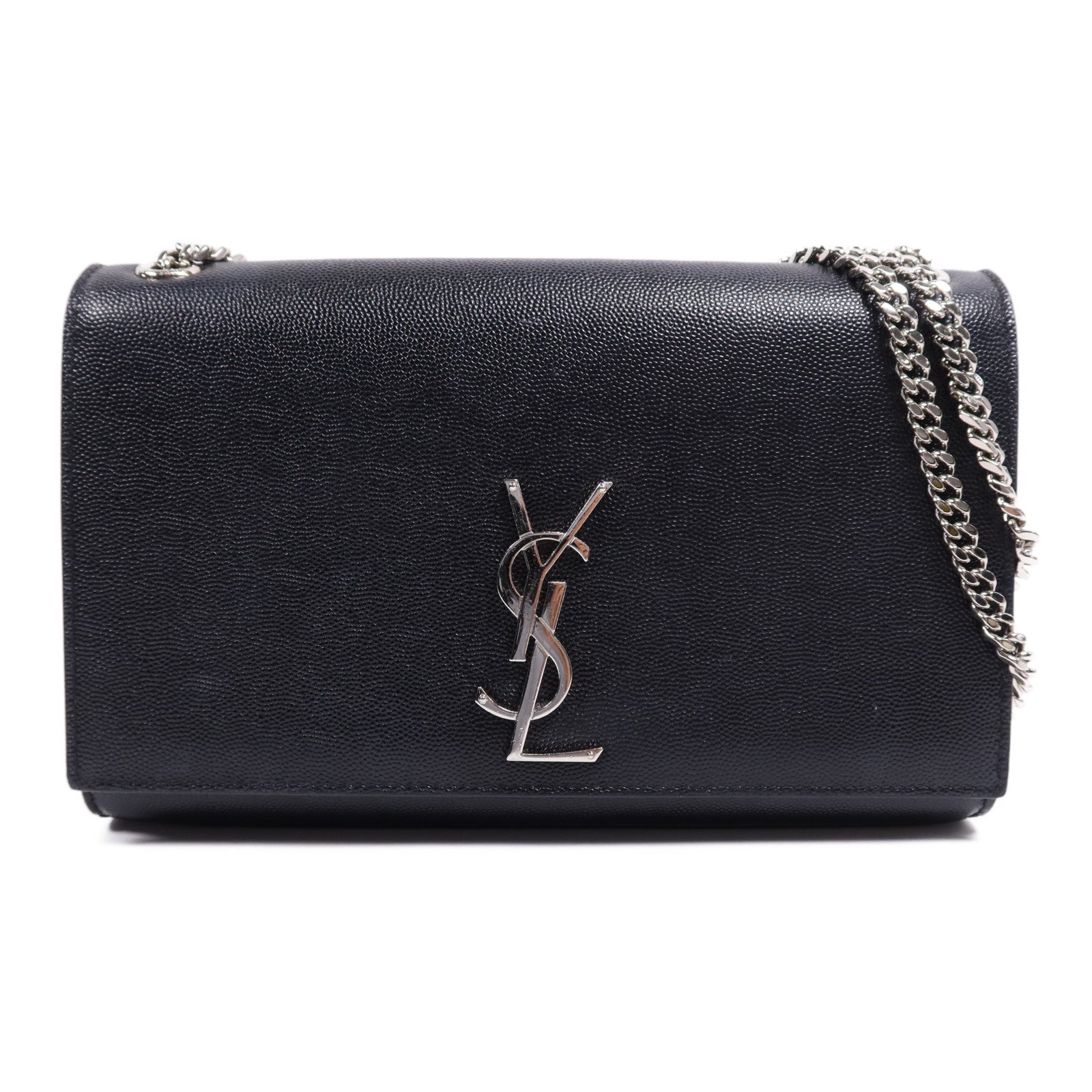 SAINT LAURENT 牛皮皮革Kate銀扣鏈帶肩背袋