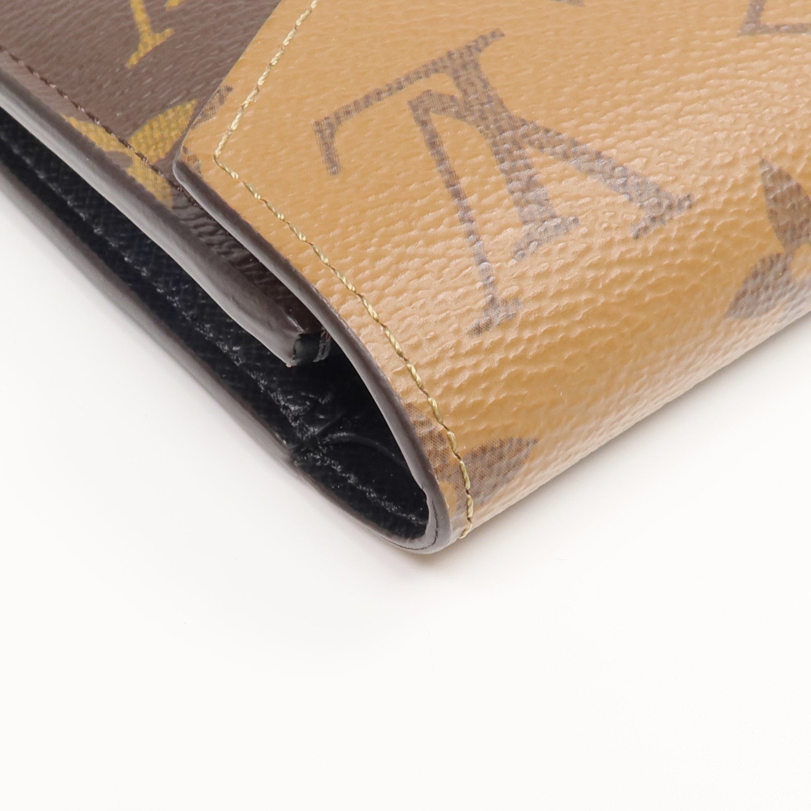 LOUIS VUITTON Monogram/Monogram Reverse Victorine Wallet金扣錢包棕色