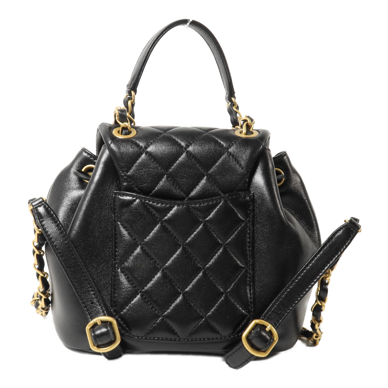 CHANEL 羊皮皮革Mini Duma鏈帶背包