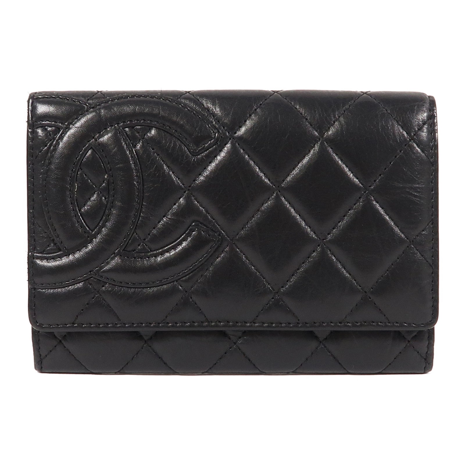 CHANEL CC SHW Wallet Lambskin Leather Black