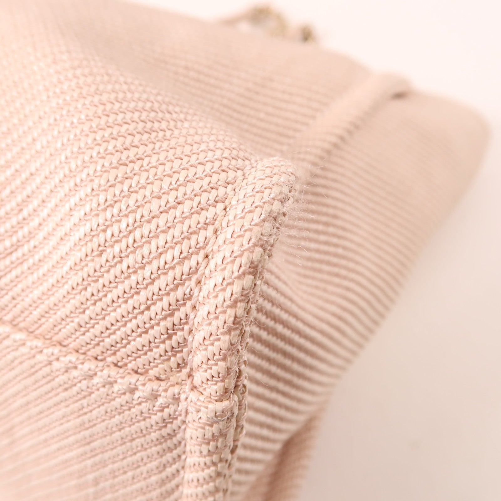 CHANEL 帆布Deauville Tote Bag金扣肩背袋粉紅色