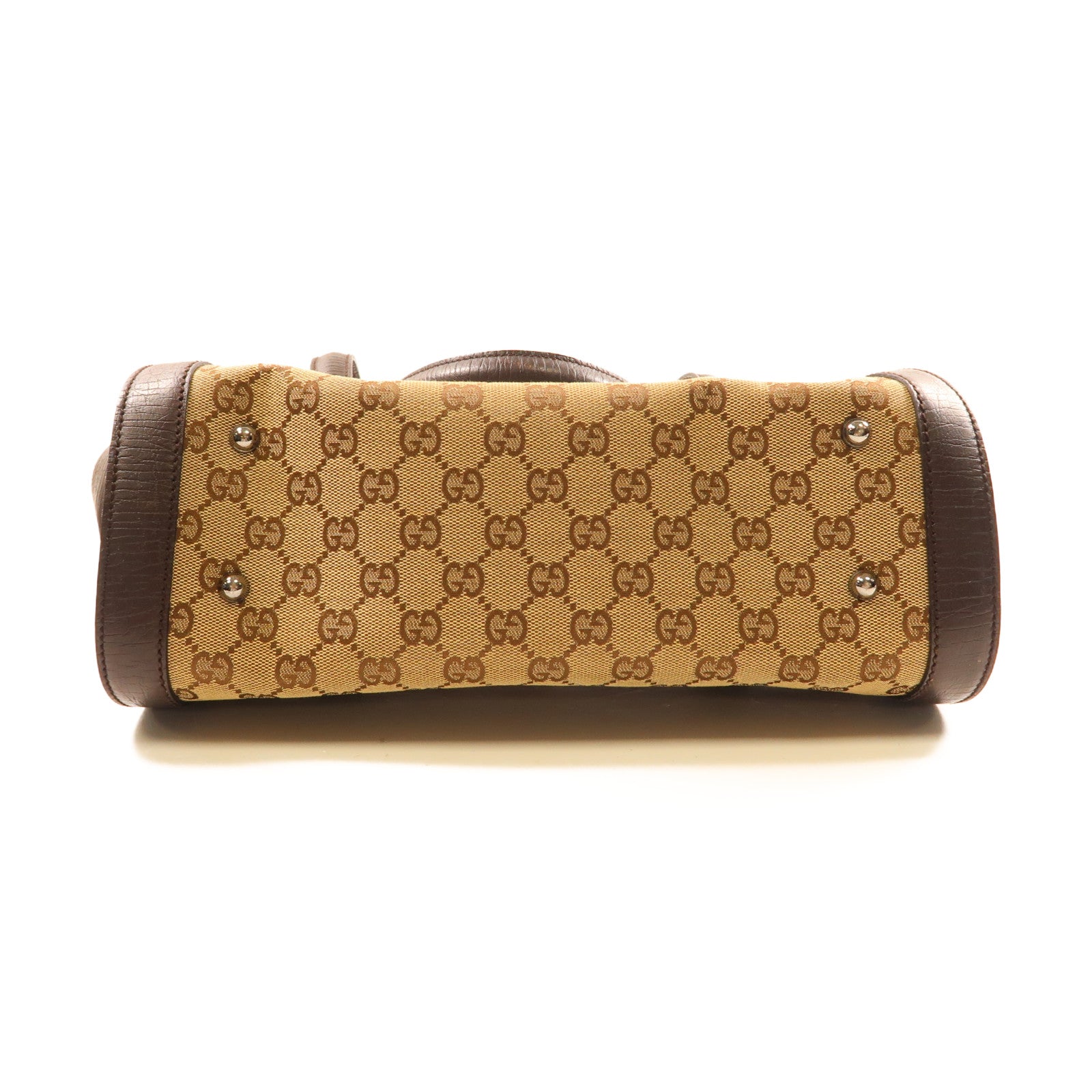GUCCI 塗層帆布Hand Bag銀扣手挽袋