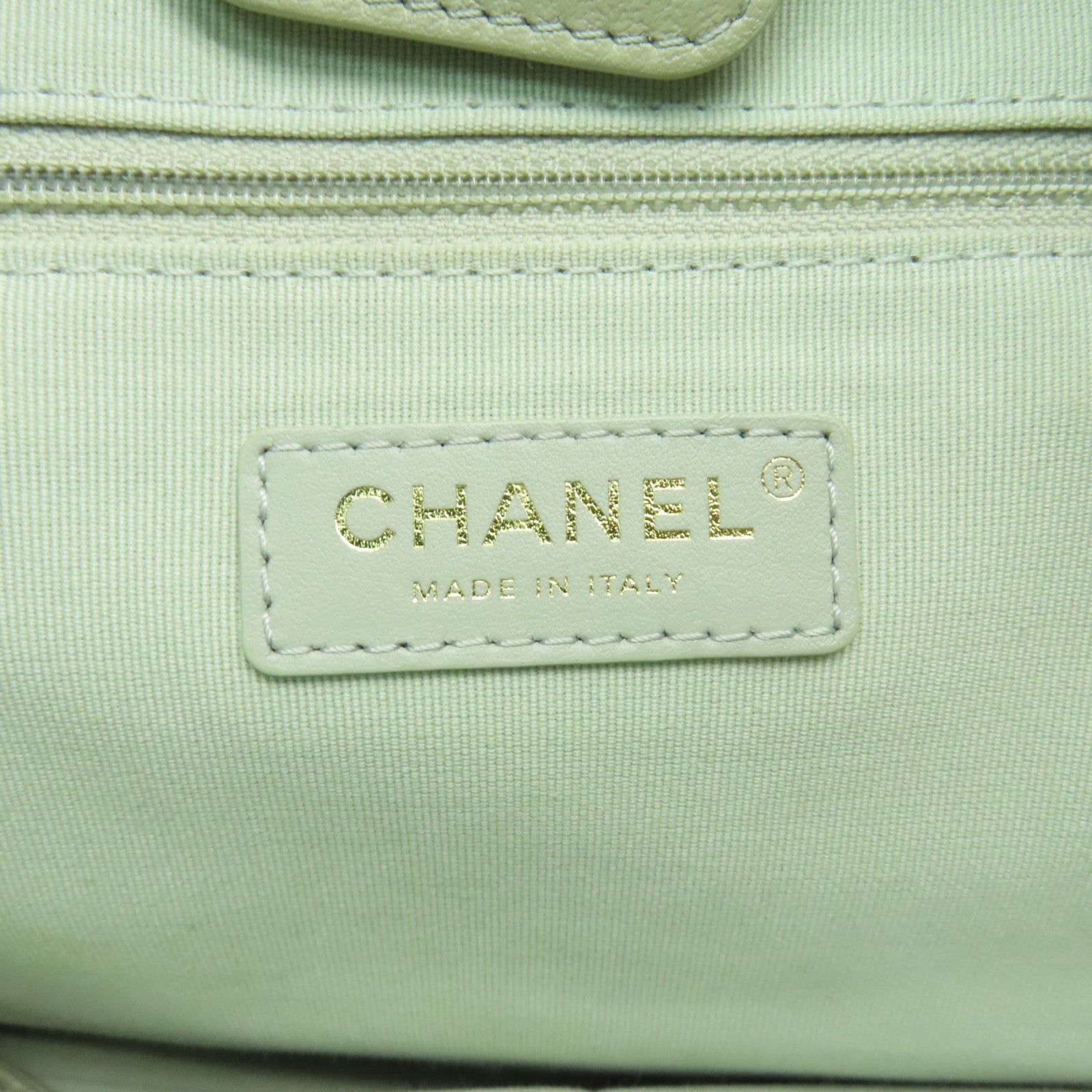 CHANEL **【清倉大減價】尼龍Chain Shoulder Bag金扣鏈帶肩背袋米色