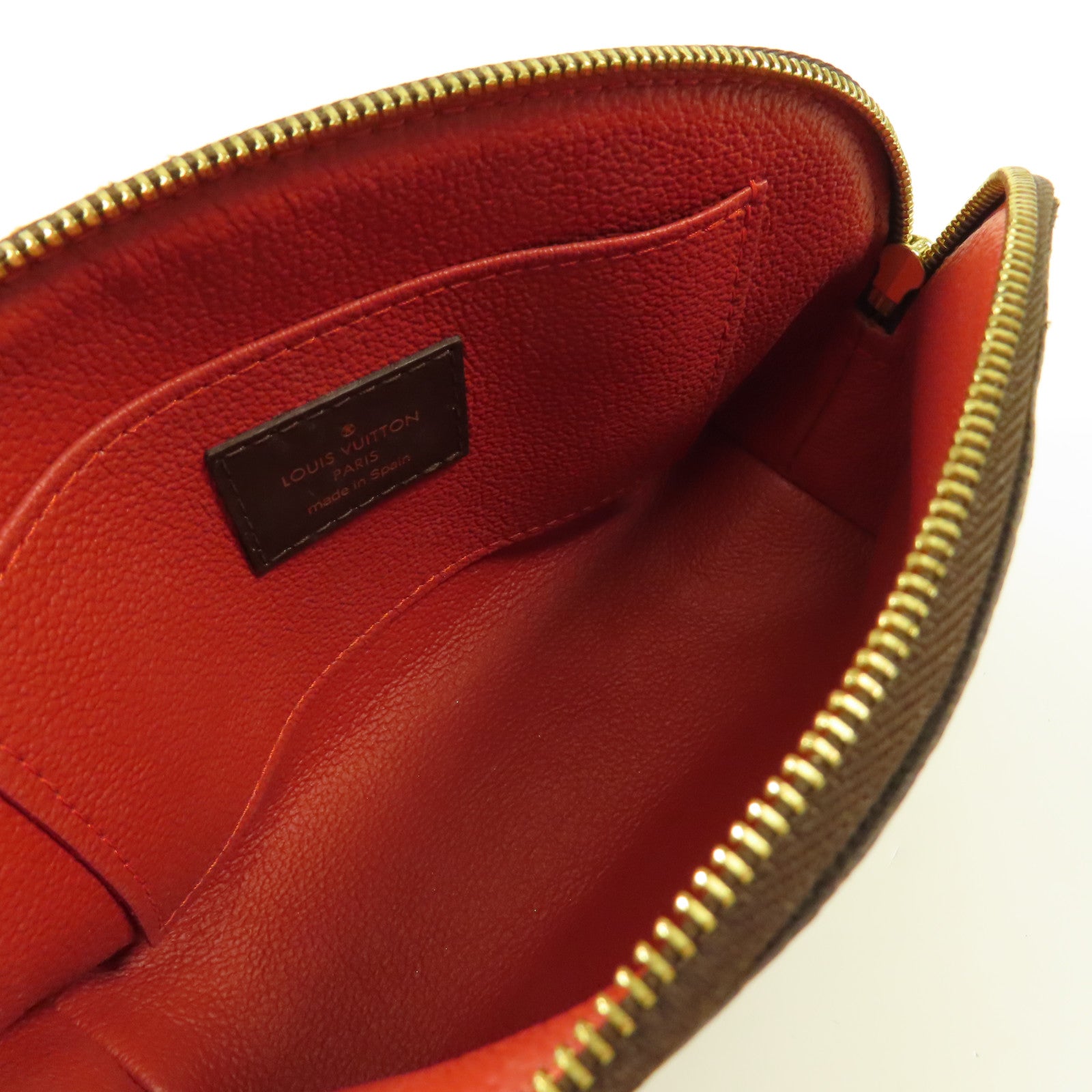LOUIS VUITTON Damier Make Up Bag PM金扣化妝袋